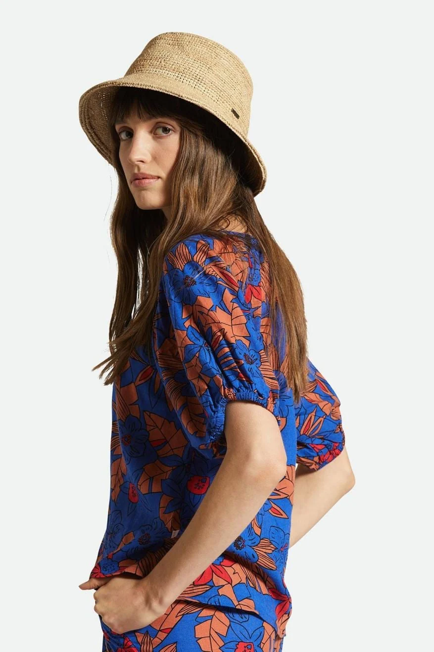 ELLEE STRAW PACKABLE BUCKET HAT - Image 5