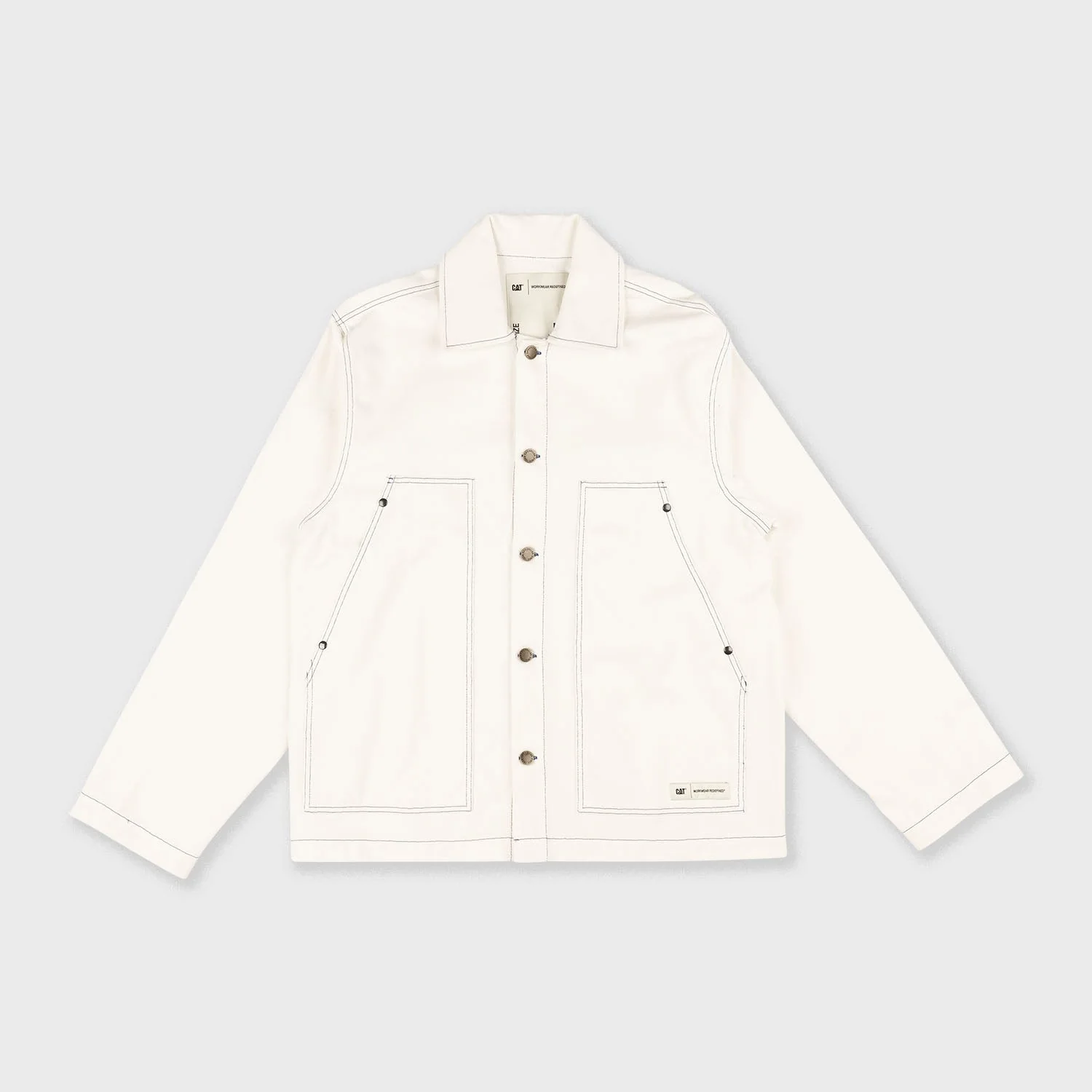 Big Pocket Bull Denim Jacket With Contrast Stitch