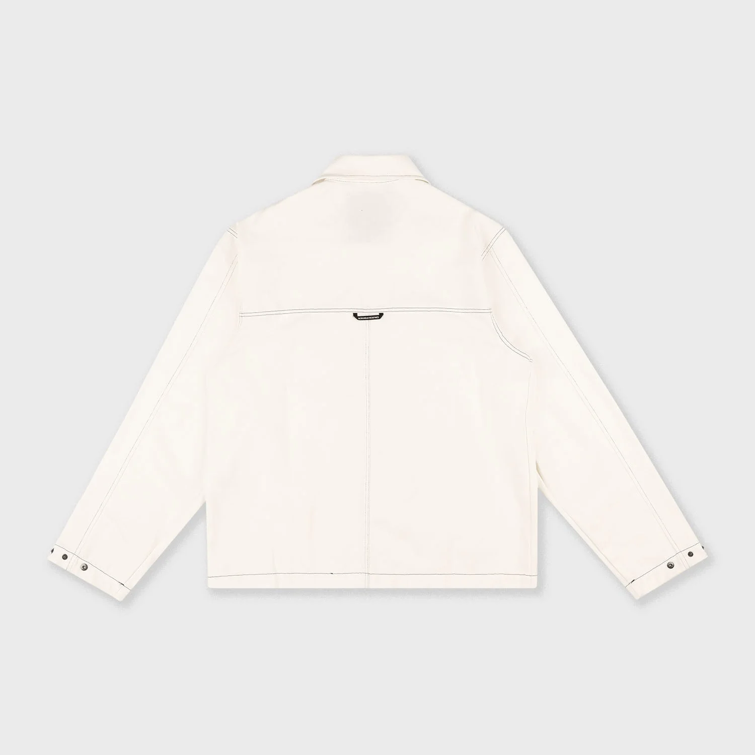 Big Pocket Bull Denim Jacket With Contrast Stitch - Image 3
