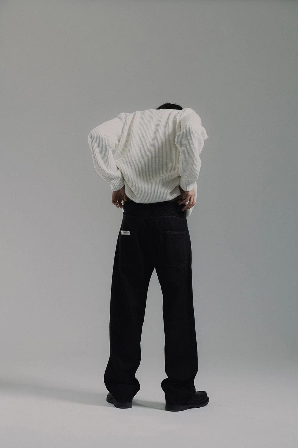 Black Denim 5 Pkt Pant - Image 4