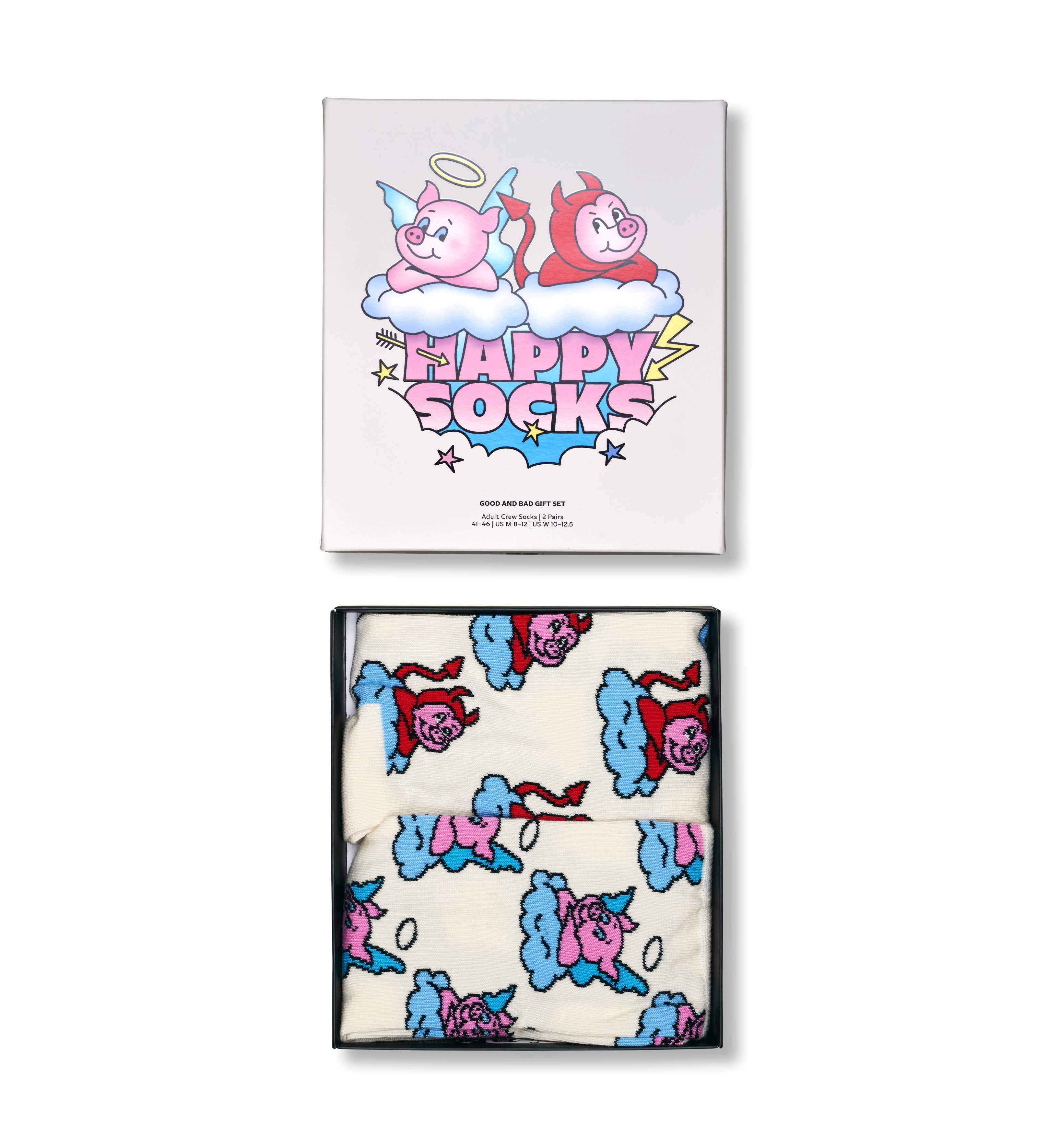2 Pack Good Bad Pig Socks Gift Set