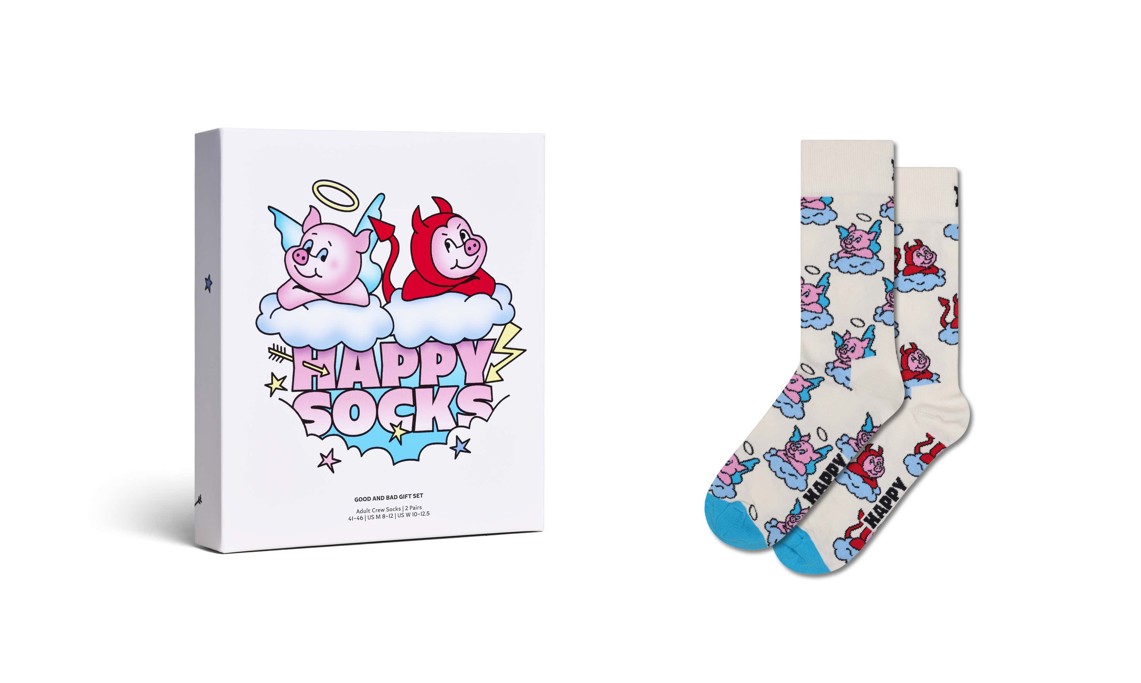 2 Pack Good Bad Pig Socks Gift Set - Image 2