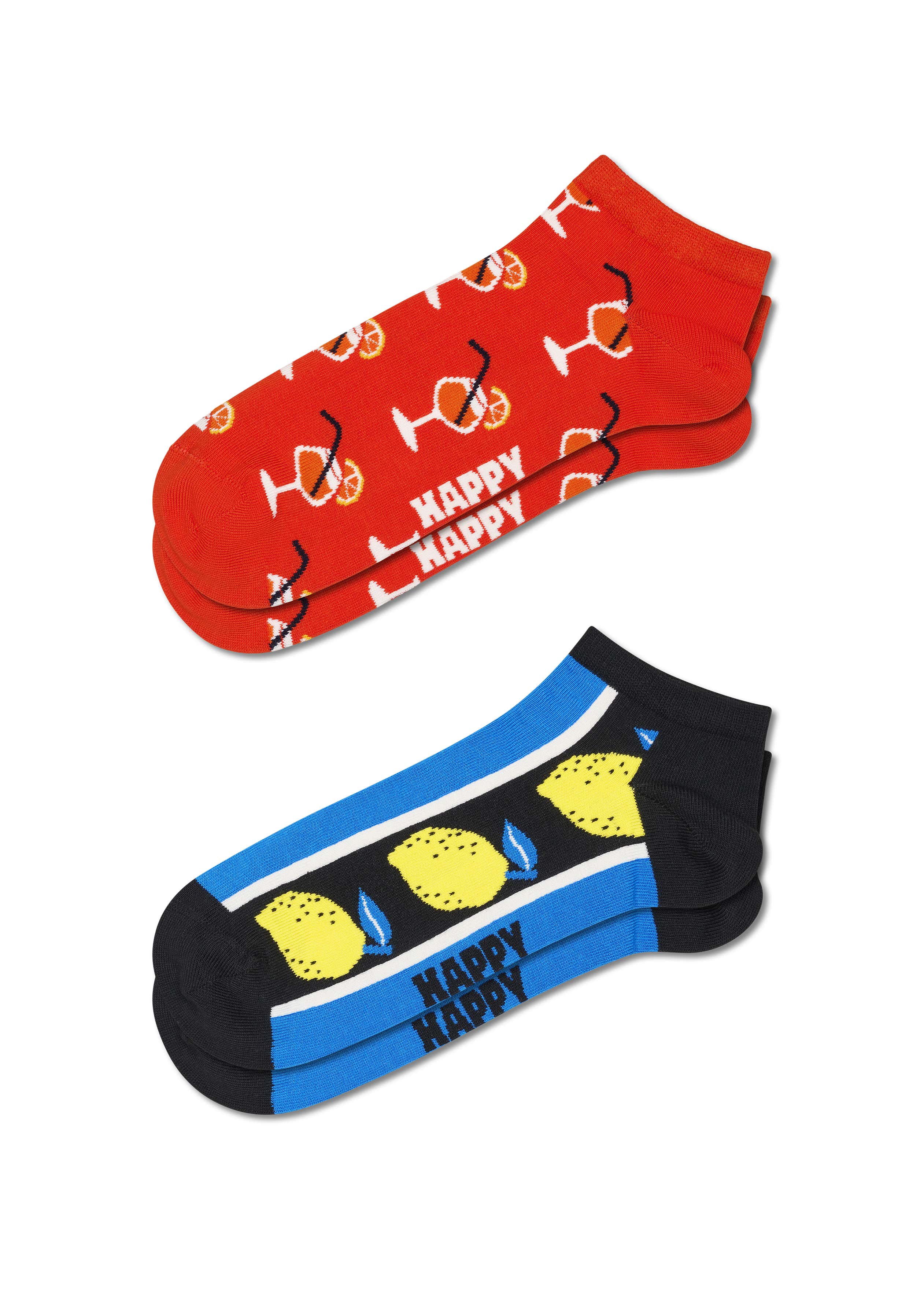 2 Pack Orange Spritz Lemon Low Socks