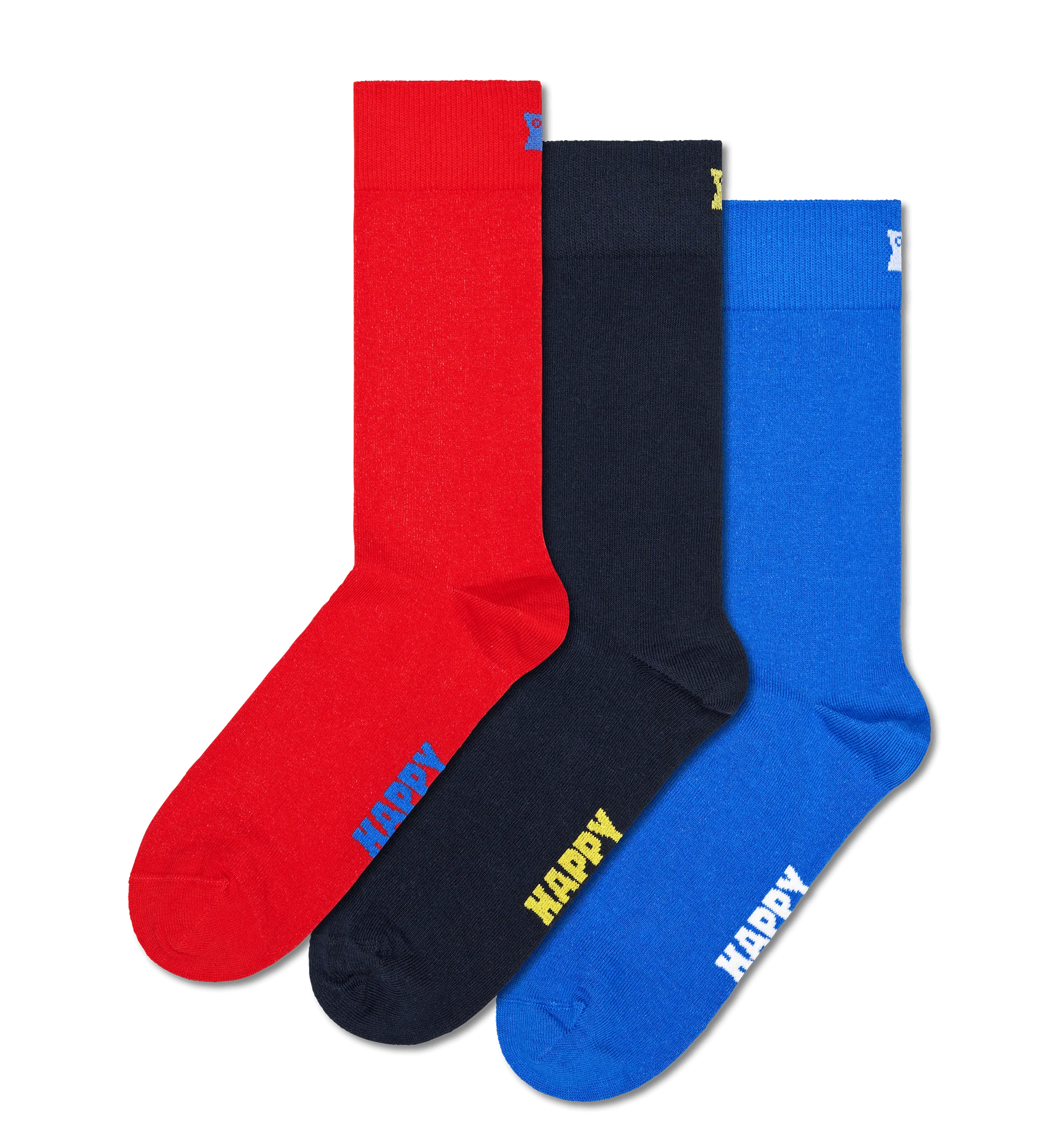 3 PACK SOLID SOCKS BLUE