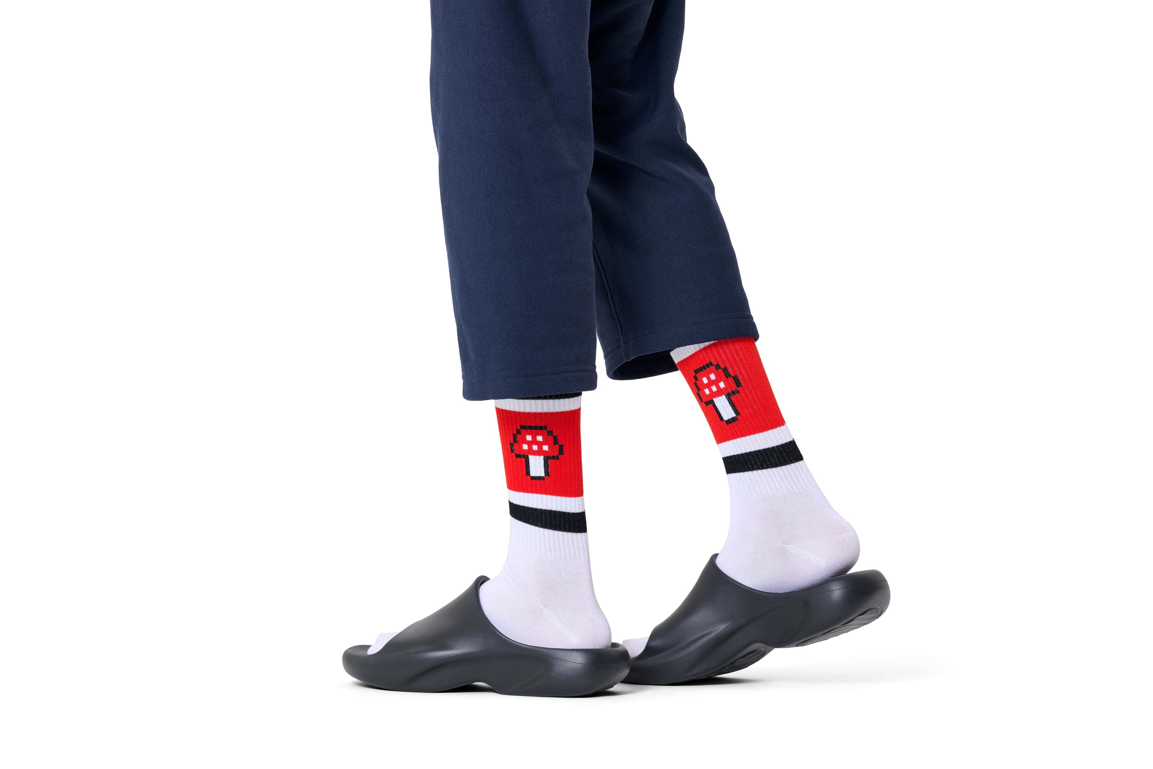 Mushroom Stripe Sneaker Sock - Image 2