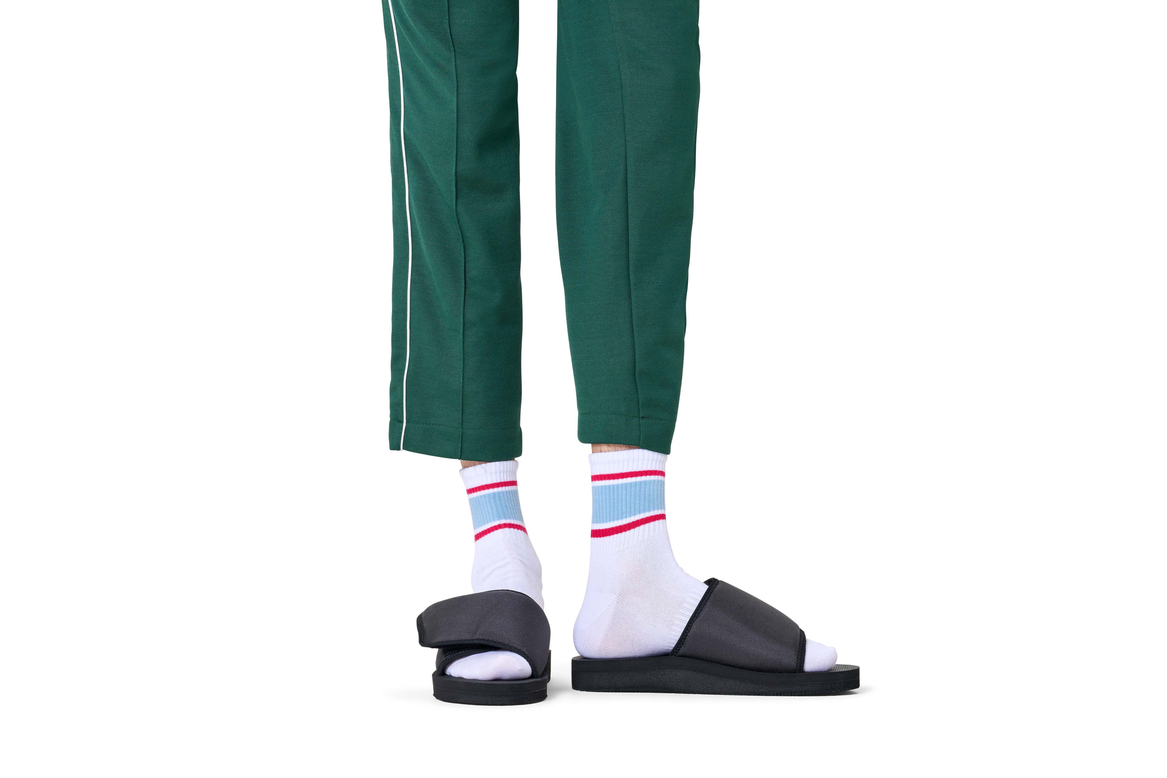 Simple Stripe 1 2 Crew Sneaker Sock - Image 2