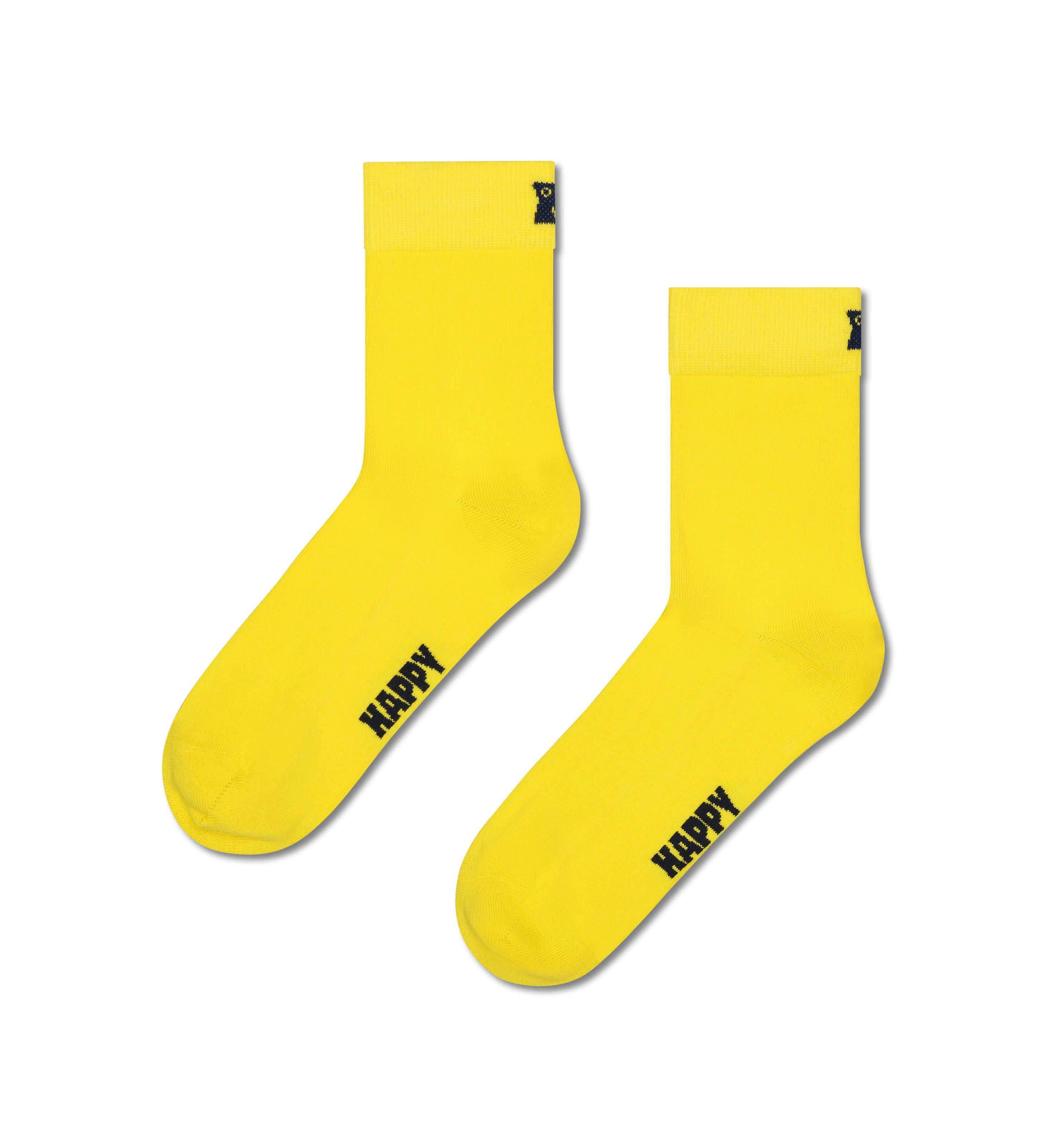 Solid 1 2 Crew Sock Yellow