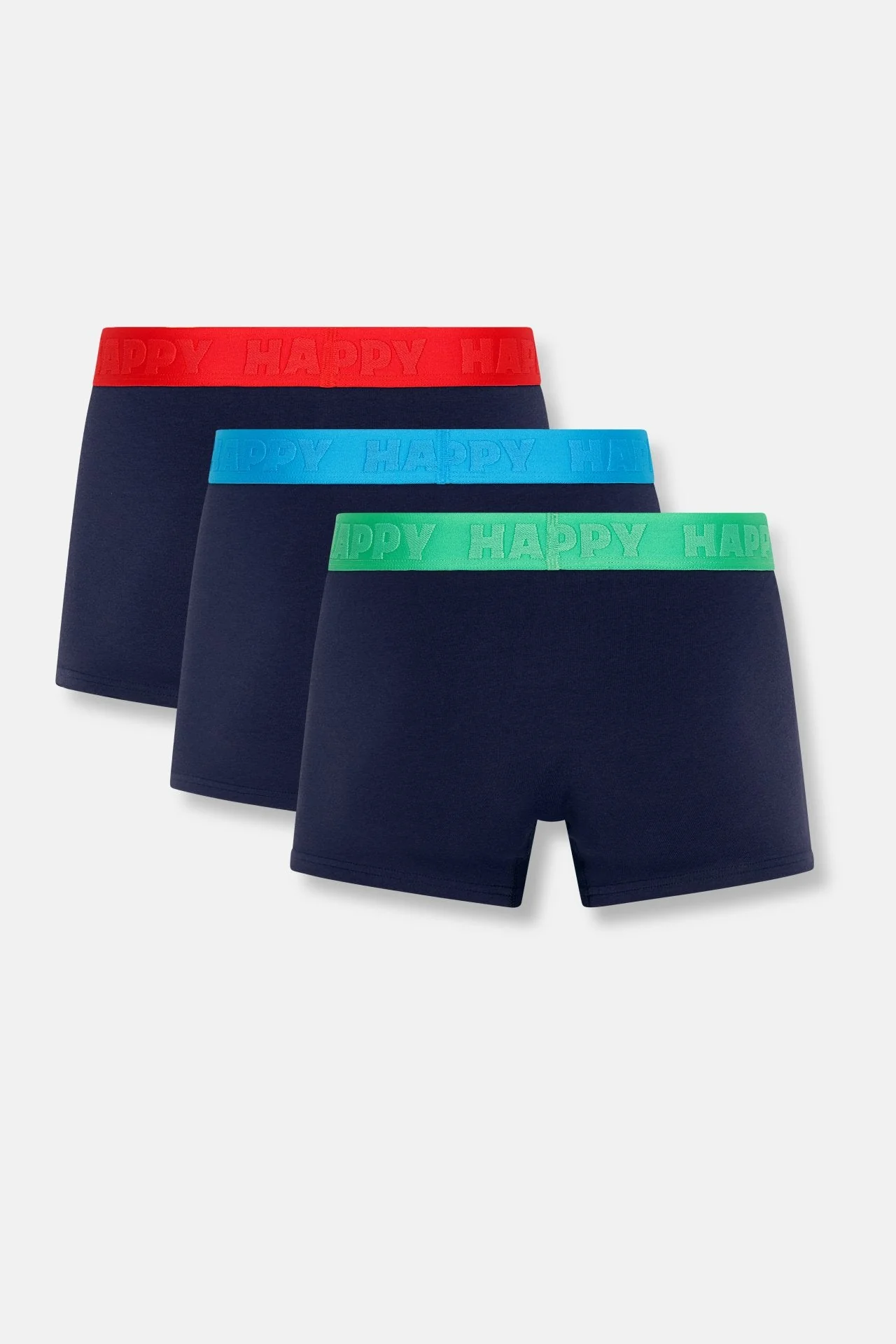 3 Pack Solid Navy Short Boxers - Image 2