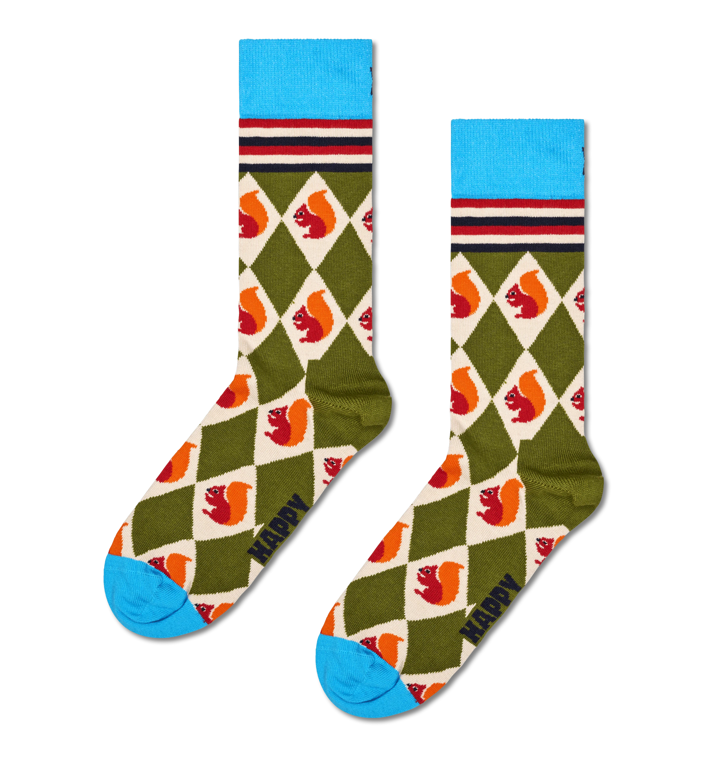 Squirrel Argyle Sock