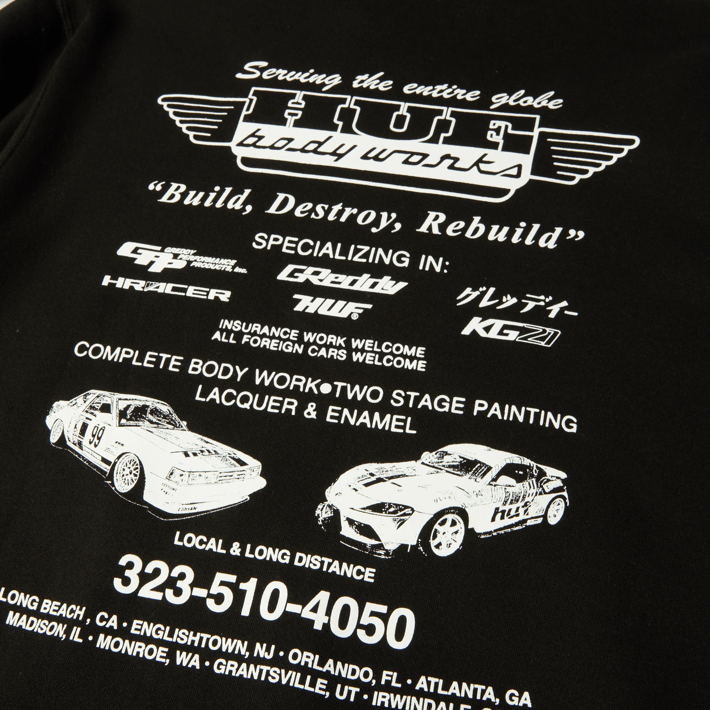Huf X Greddy Body Works P O Hoodie - Image 4
