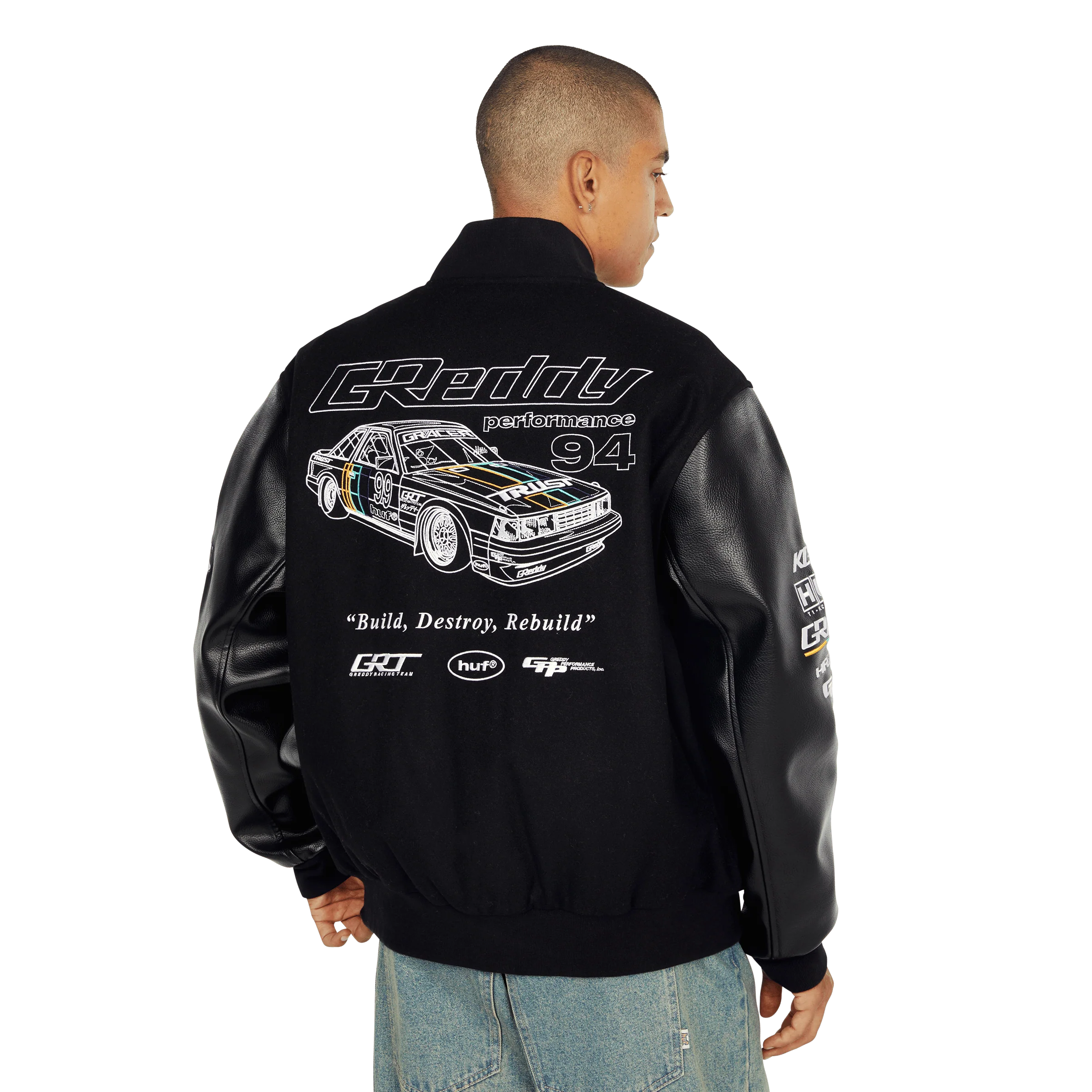 Huf X Greddy Varsity Jacket - Image 2