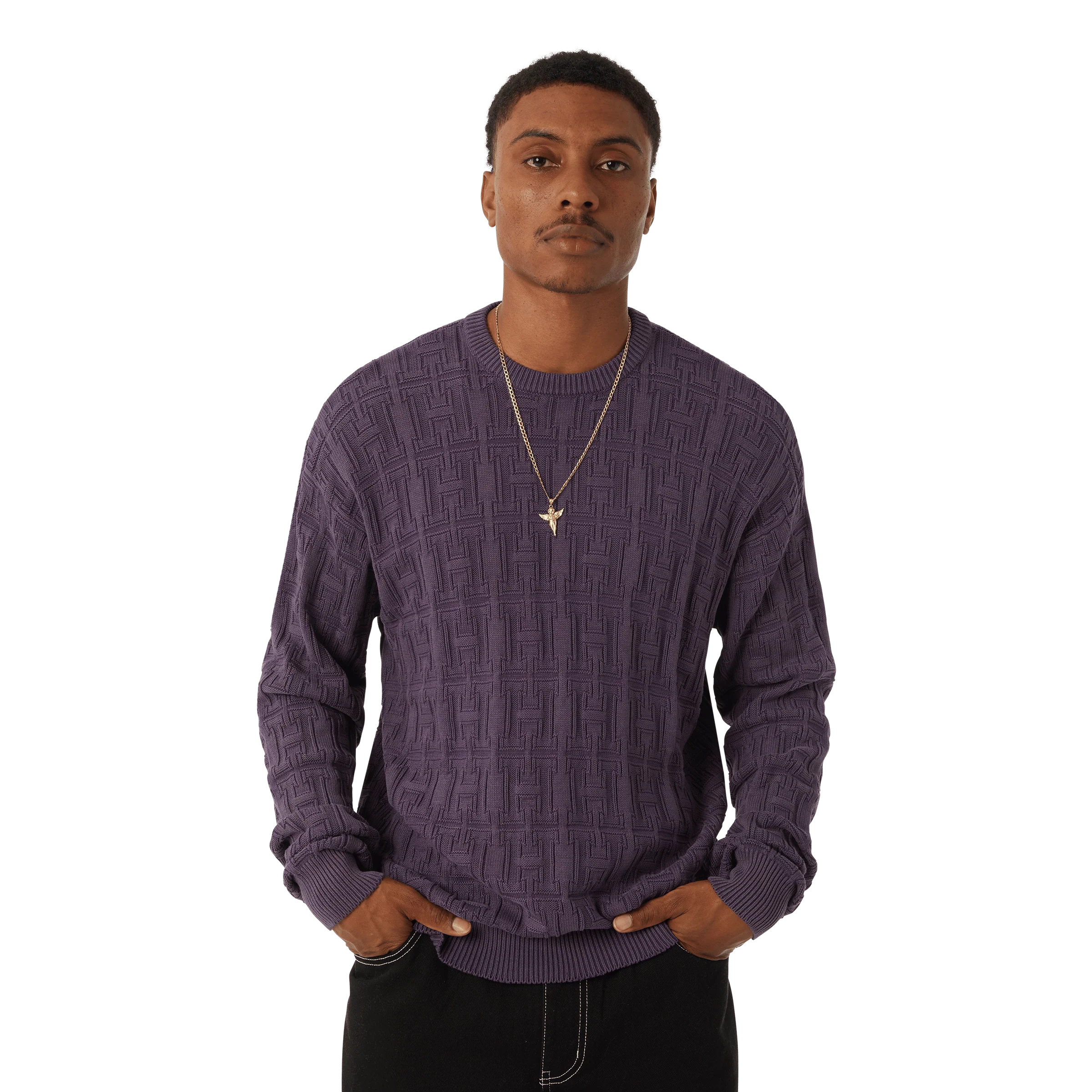 Interlaced Jacquard Overdyed Crew - Image 4