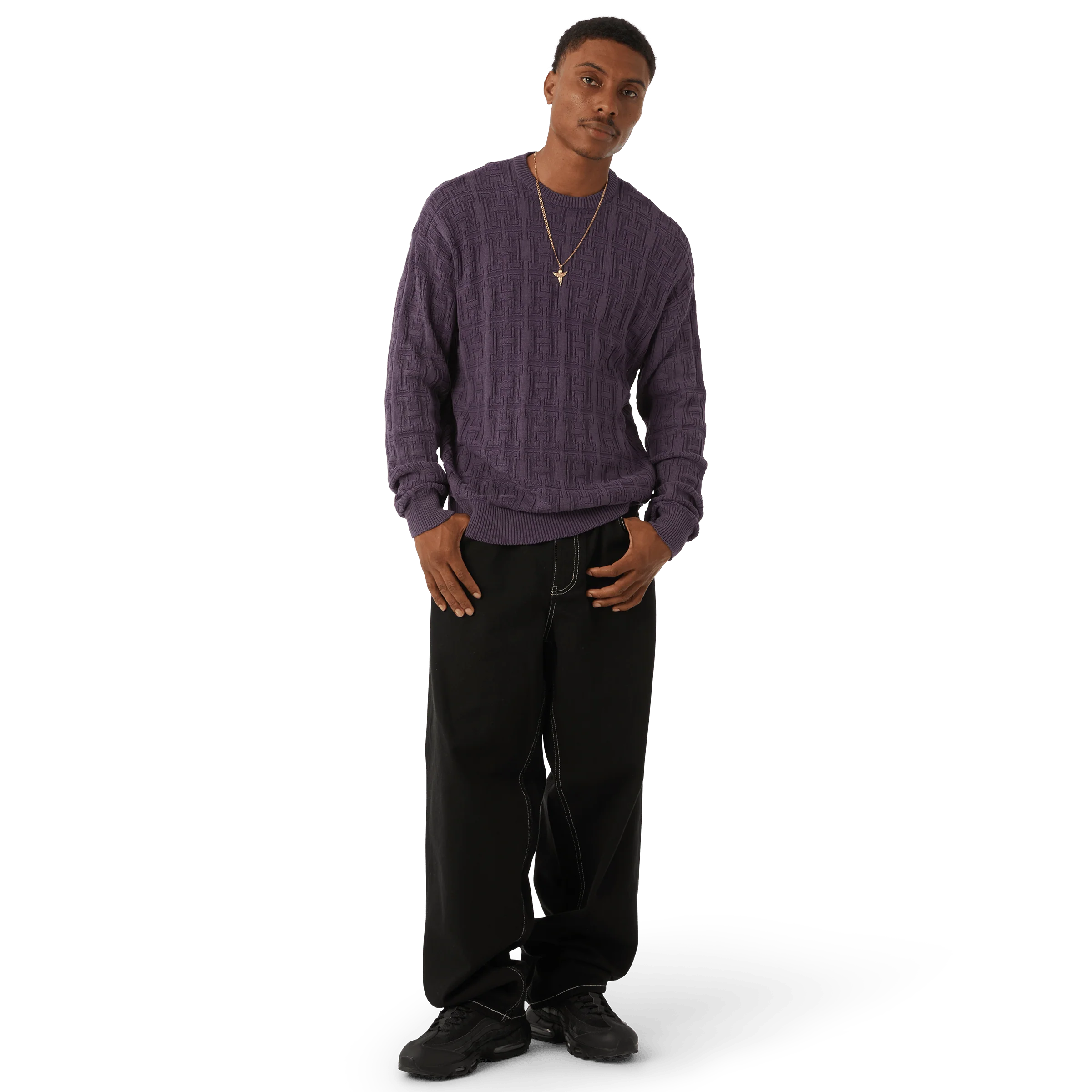 Interlaced Jacquard Overdyed Crew - Image 5