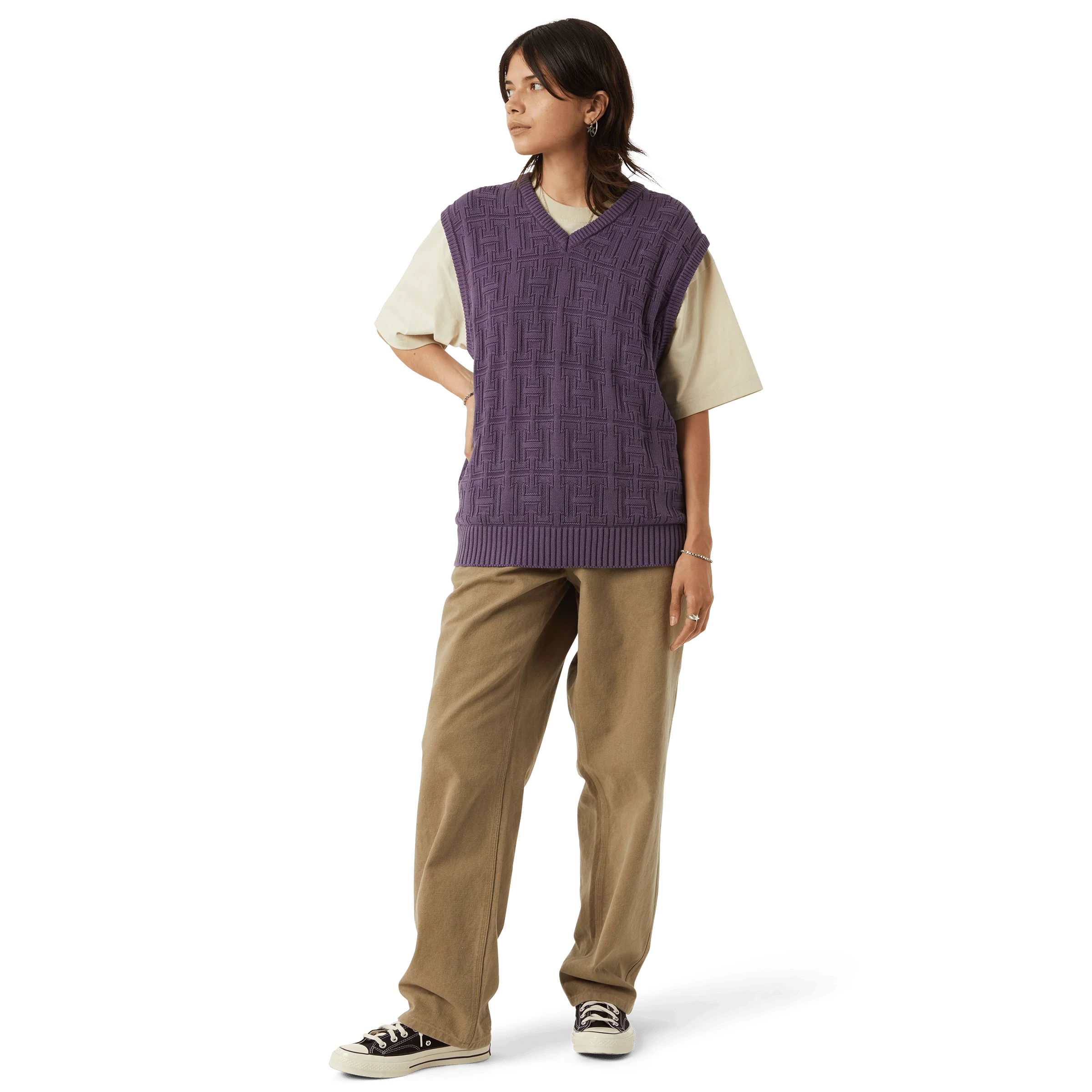 Interlaced Jacquard Overdyed Vest - Image 3