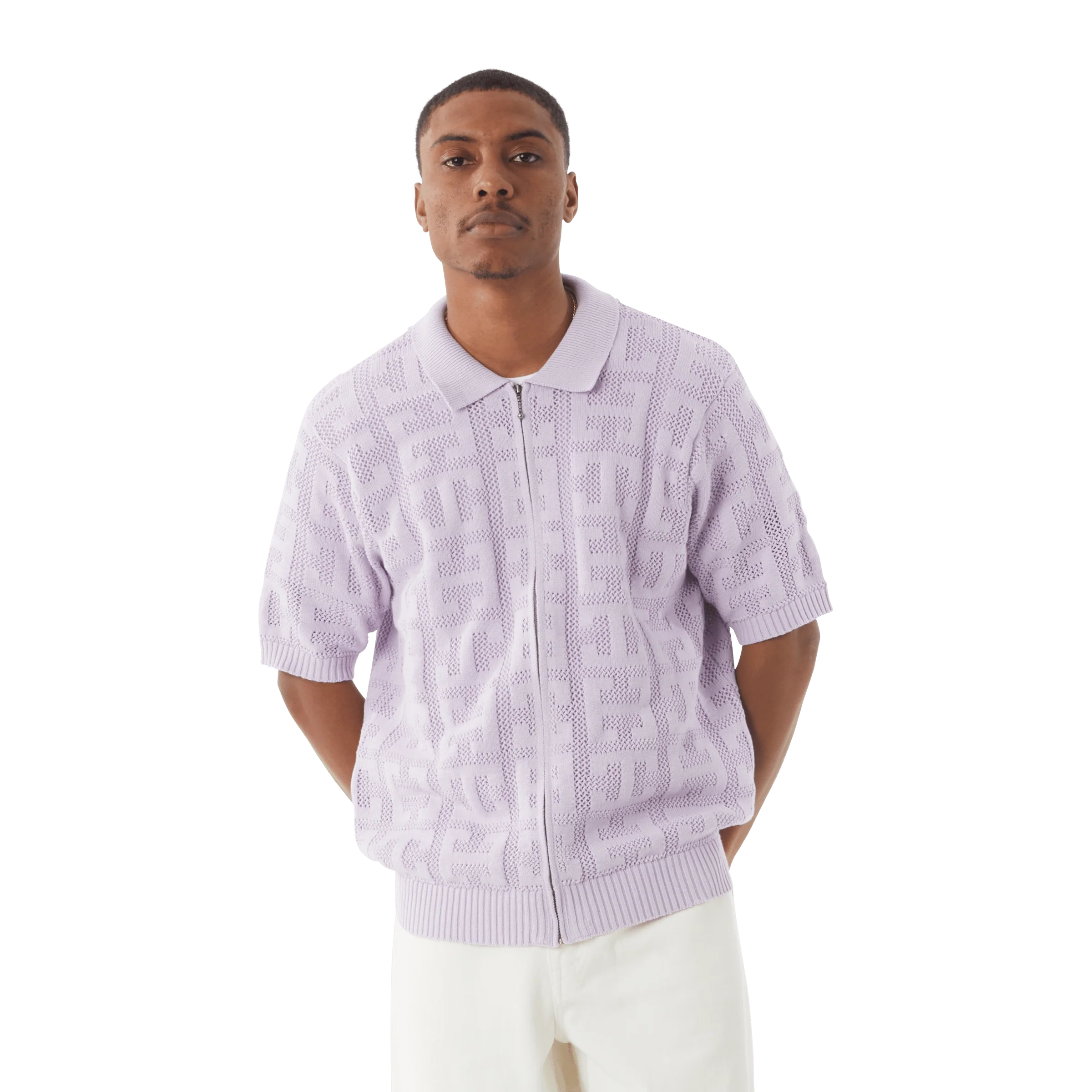 Monogram Jacquard Zip Sweater - Image 4
