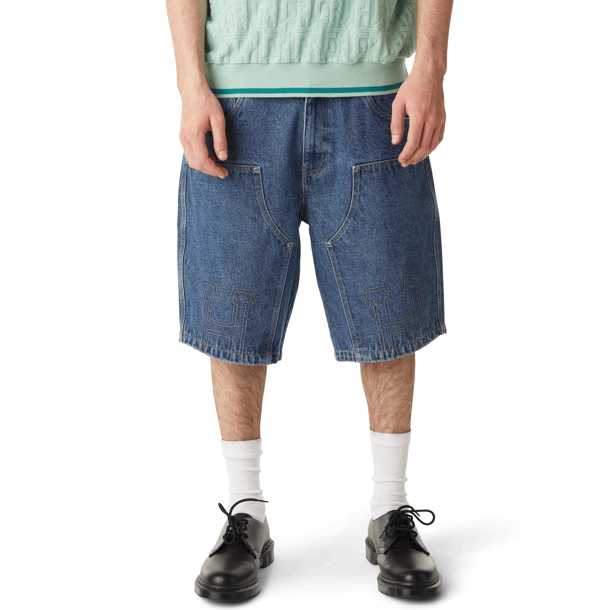 Classic H Double Knee Denim Short - Image 6