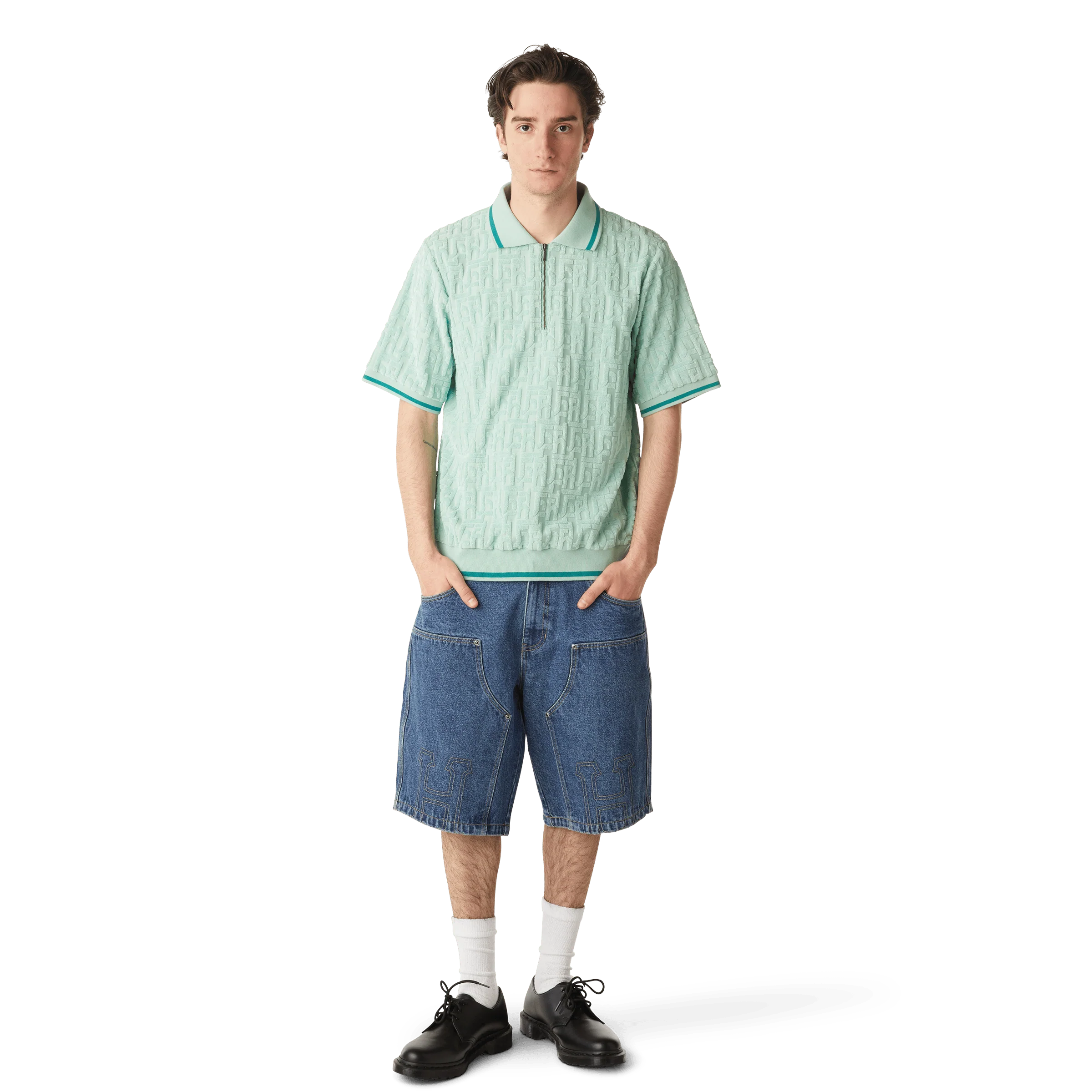 Classic H Double Knee Denim Short - Image 8