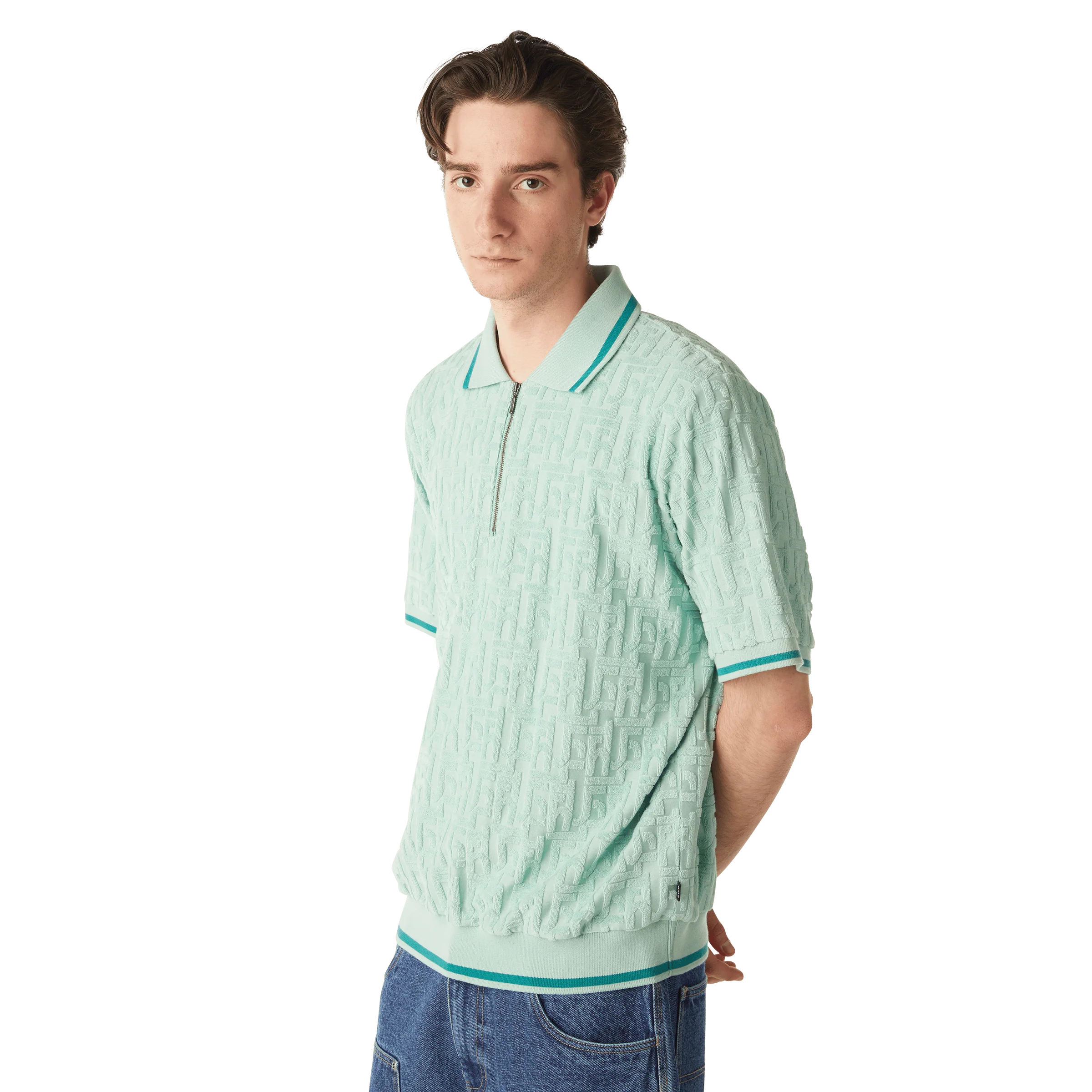 Tether Jacquard S S Terry Top - Image 5
