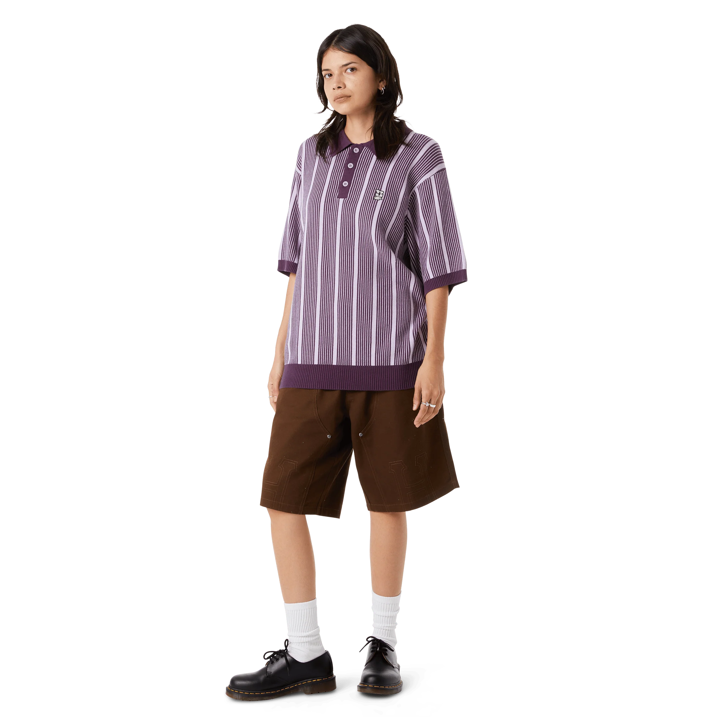 Trace Stripe S S Knit Top - Image 6
