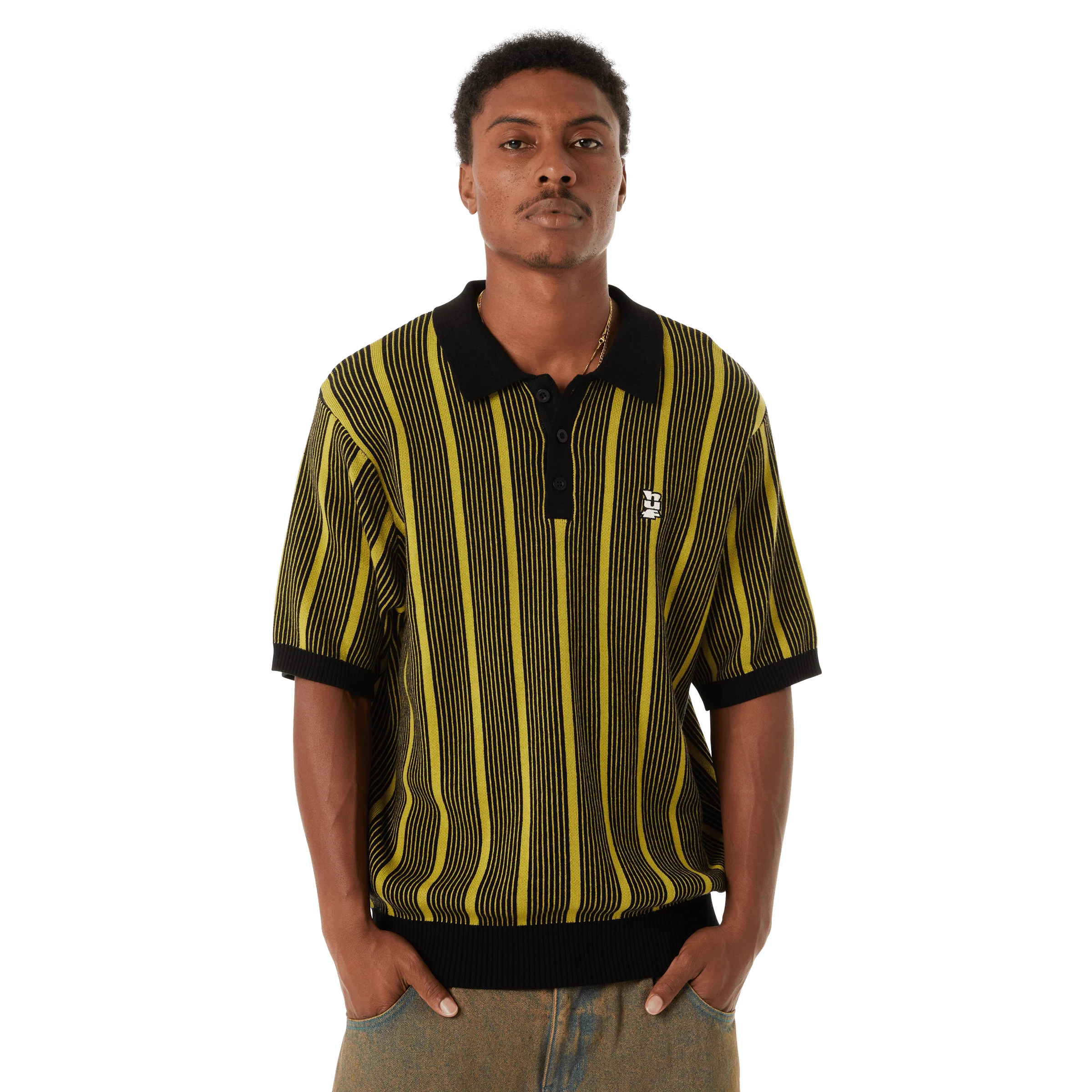 Trace Stripe S S Knit Top - Image 4