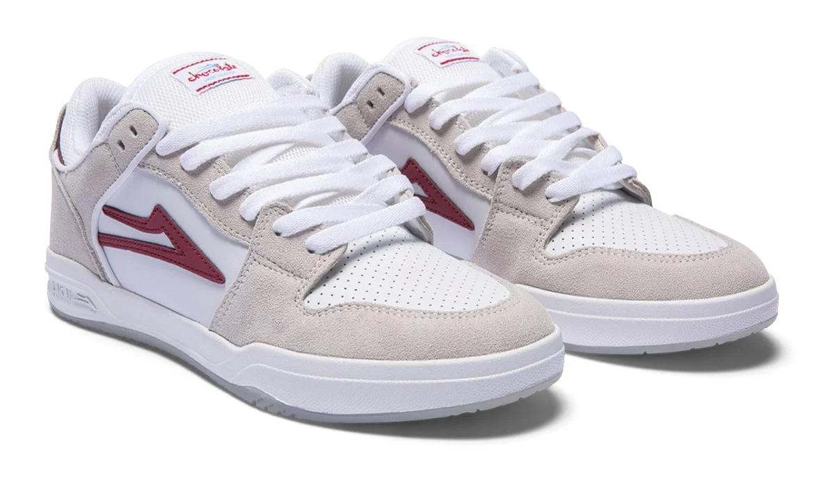 Telford Low White/red Suede - Image 3