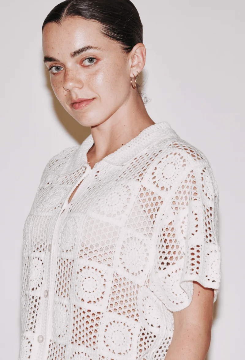 Agatha Crochet Knit Sweater - Image 7
