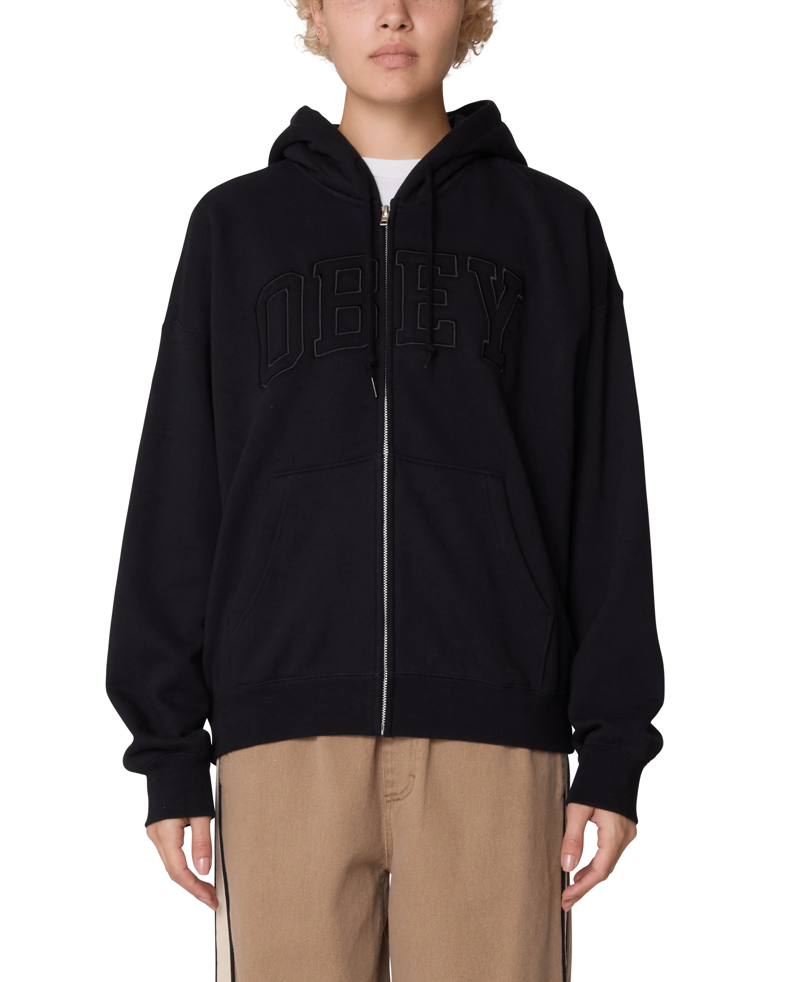 Collegiate Baggy Relaxed Zip Hood Fleece