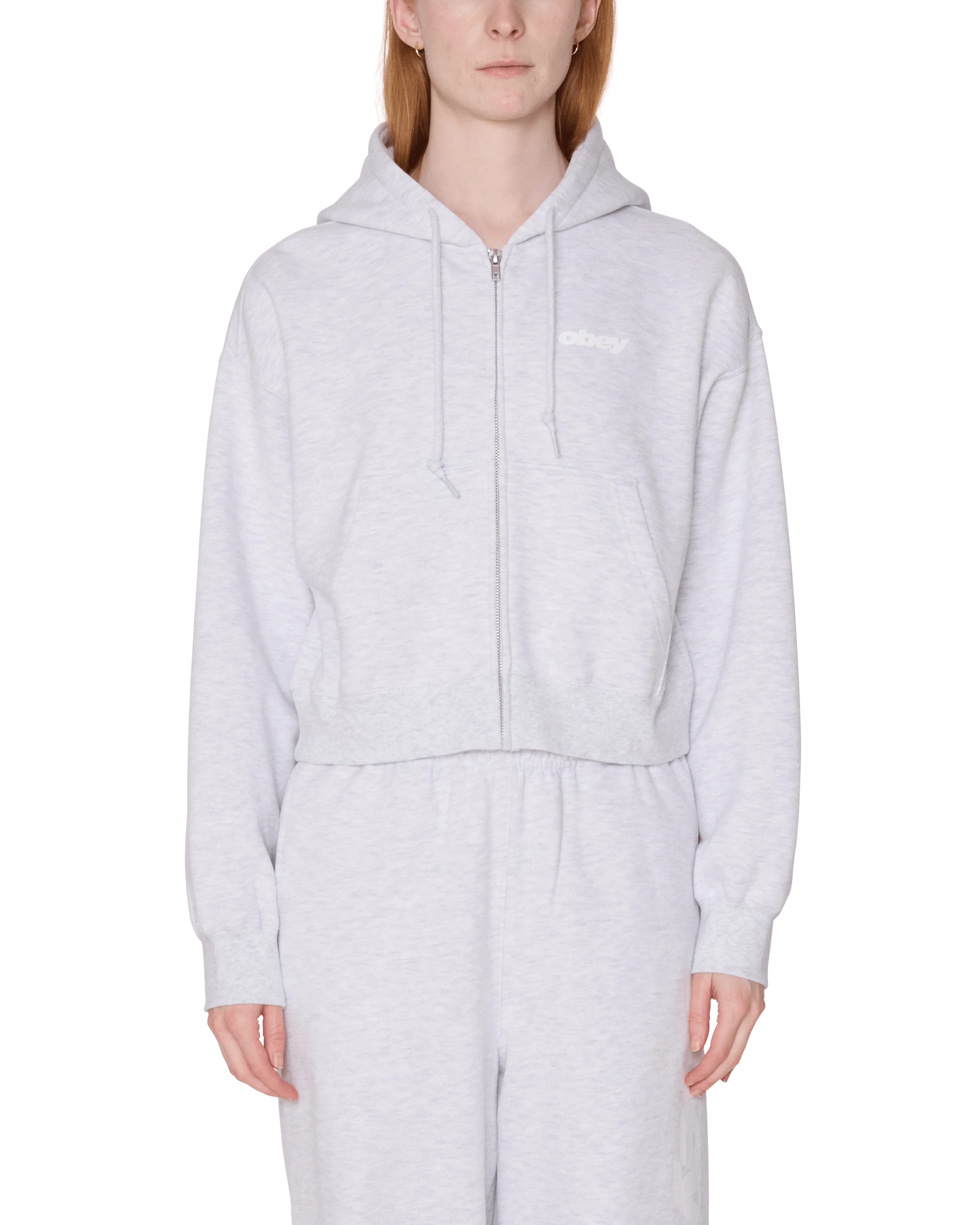 League Cropped Zip Hood Fleece