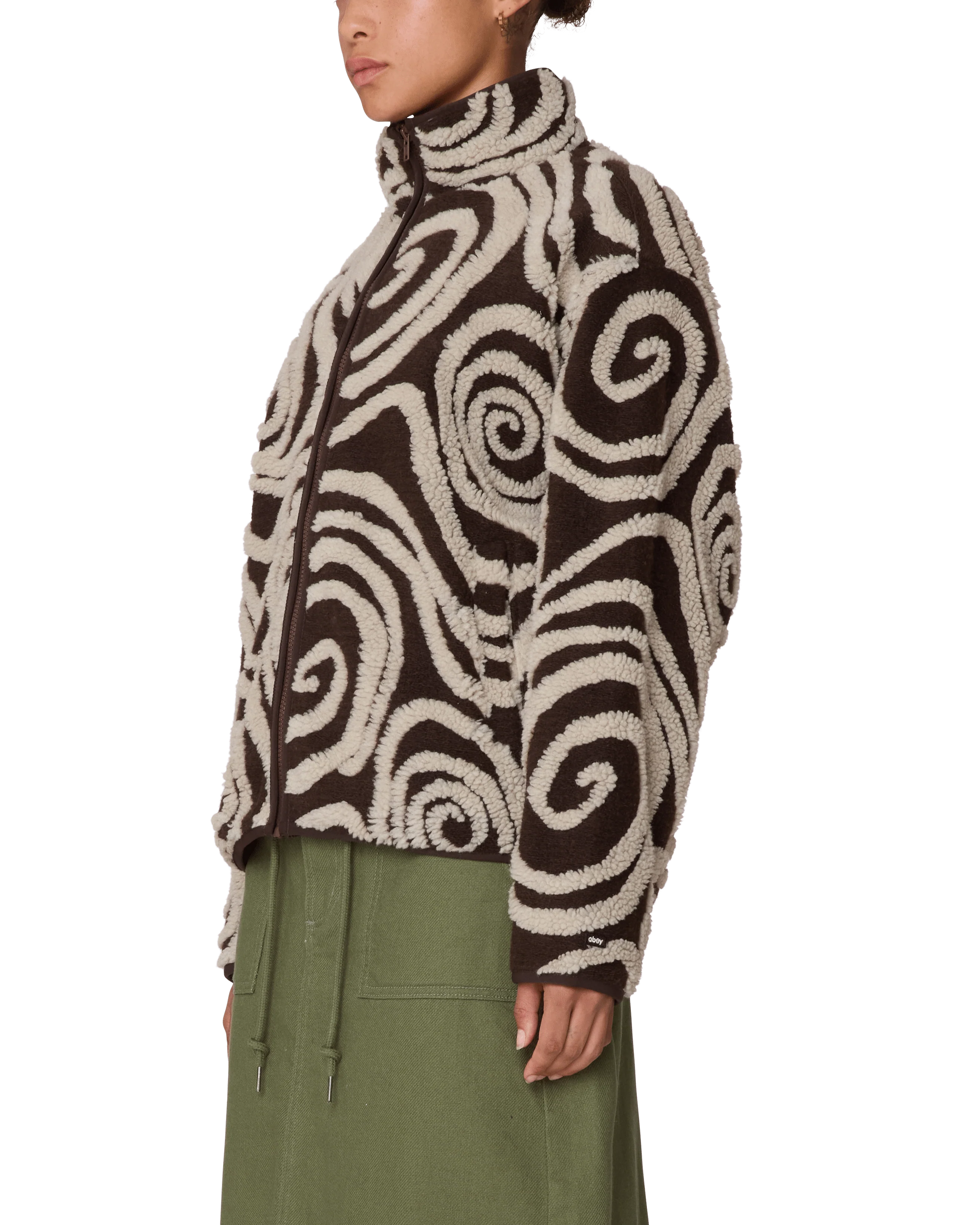 Swirls Jacquard Zip Jacket - Image 2
