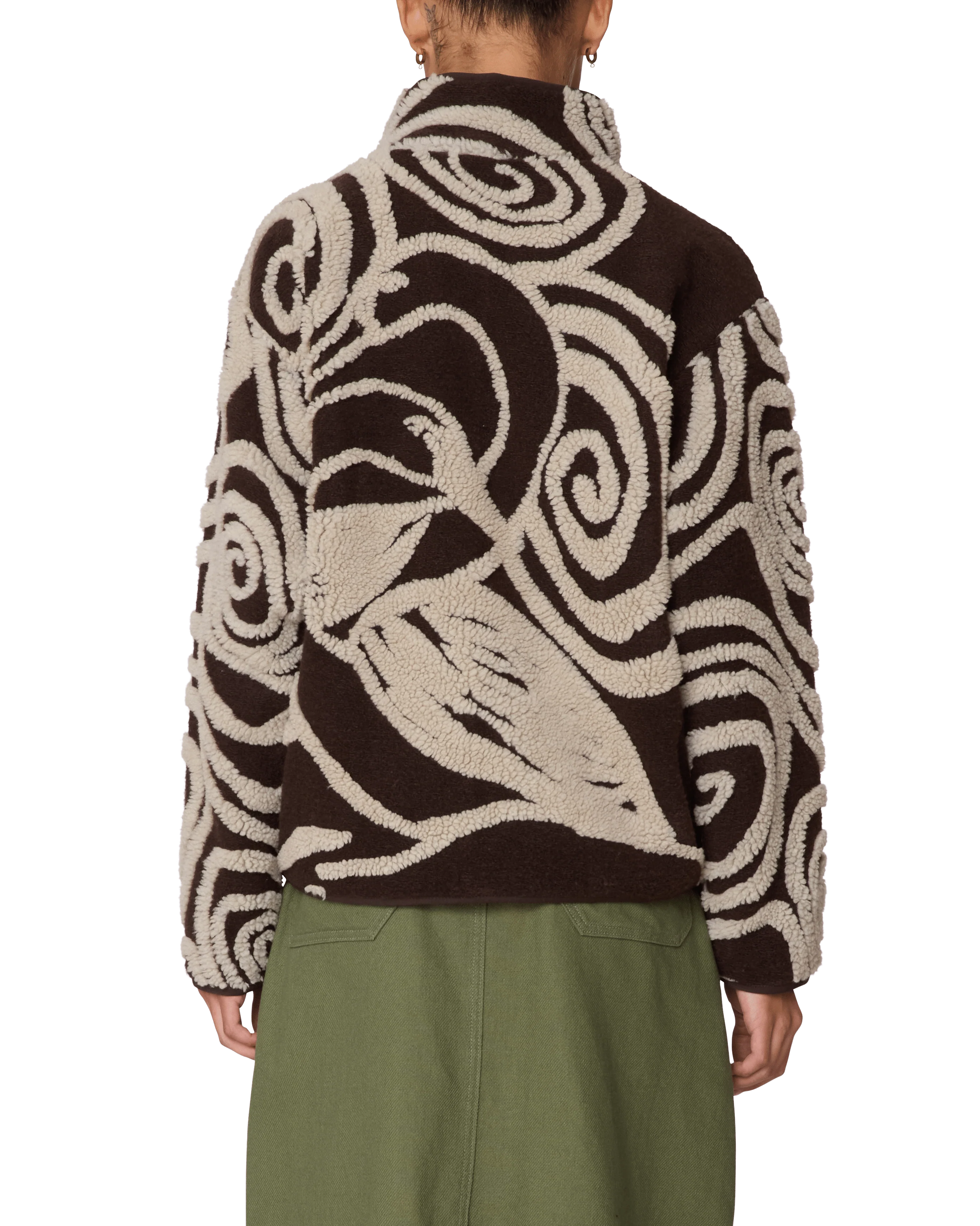 Swirls Jacquard Zip Jacket - Image 3