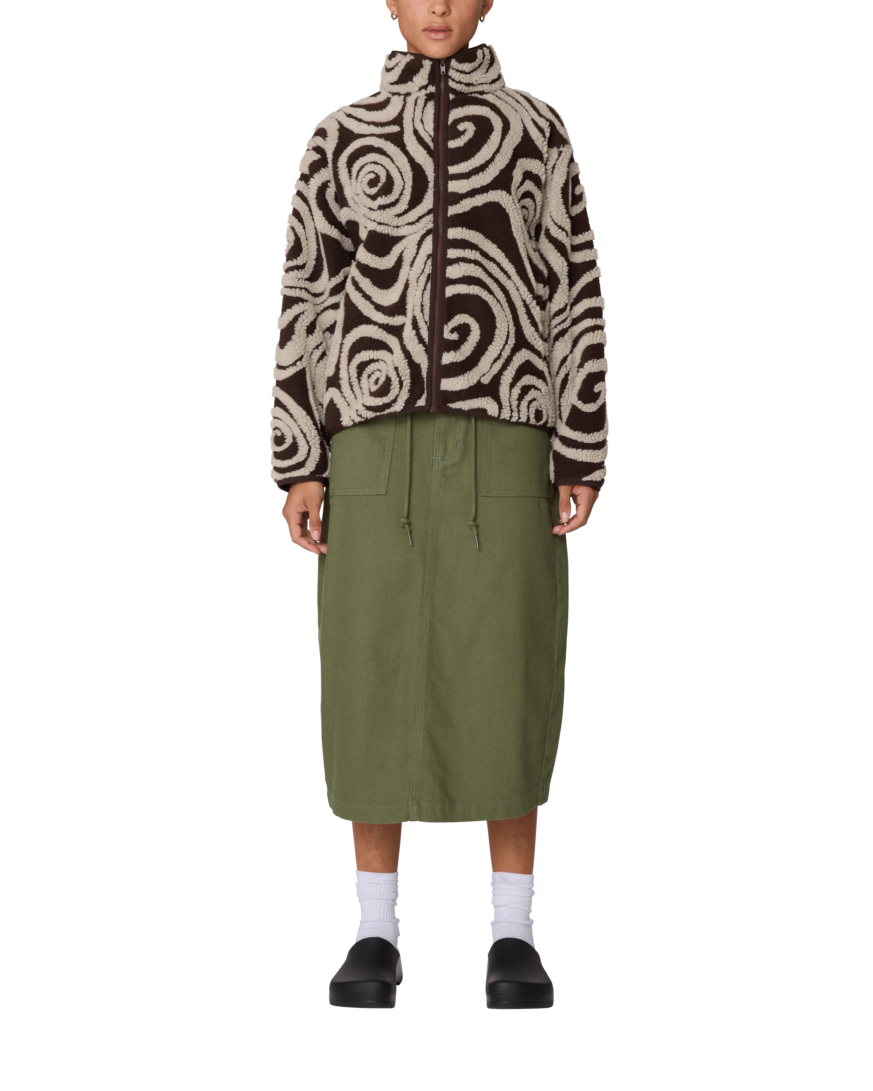 Swirls Jacquard Zip Jacket - Image 4