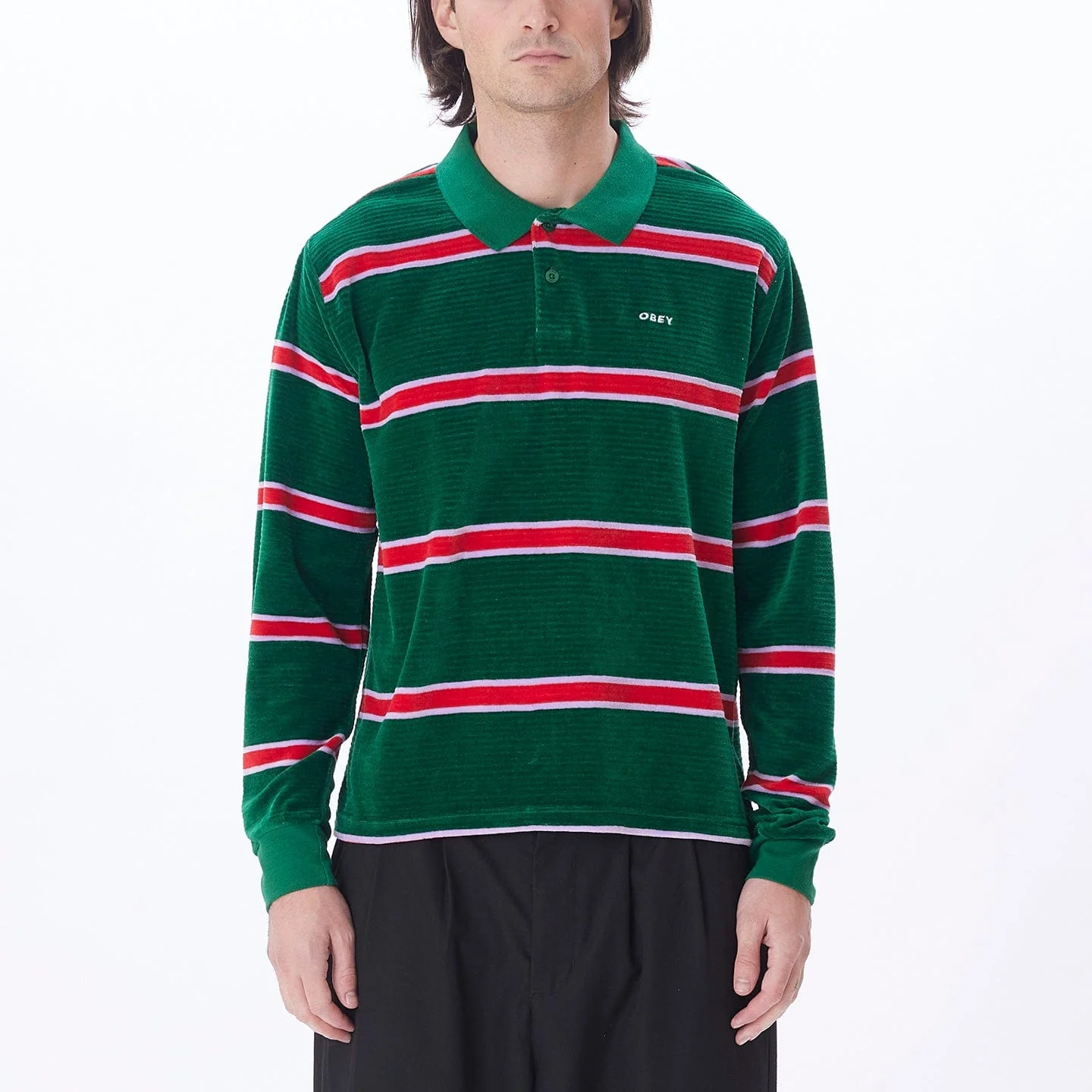 HOLSTIEN VELOUR POLO LS - Image 2
