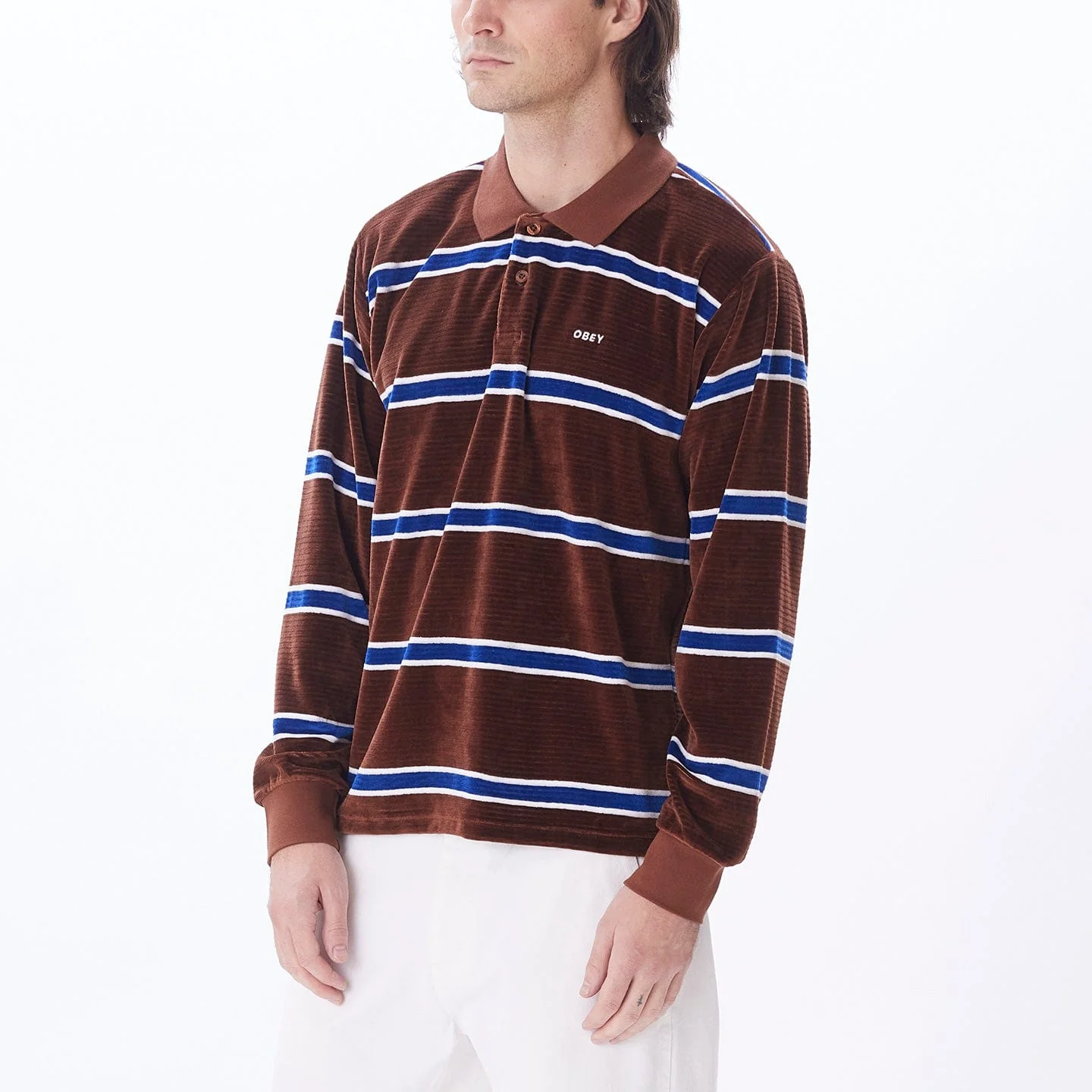 HOLSTIEN VELOUR POLO LS - Image 3