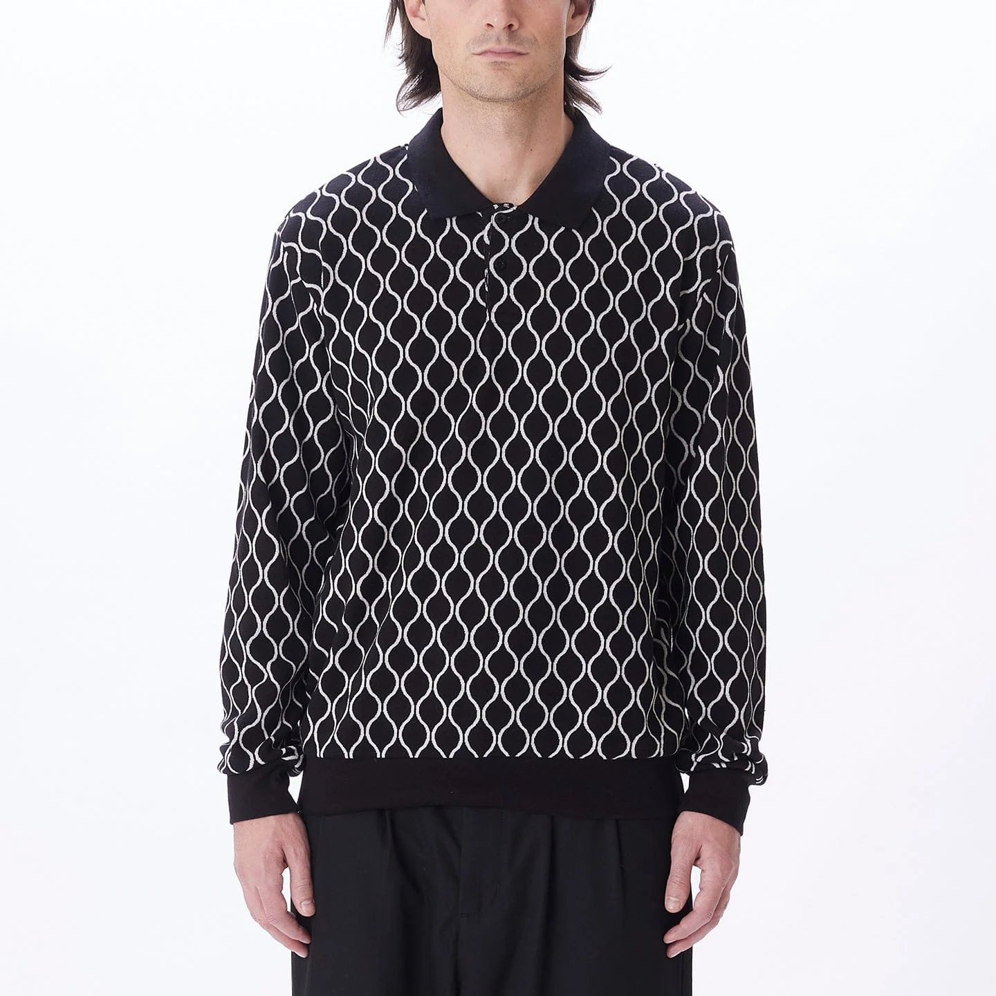 WINDMERE JAQUARD POLO LS - Image 2