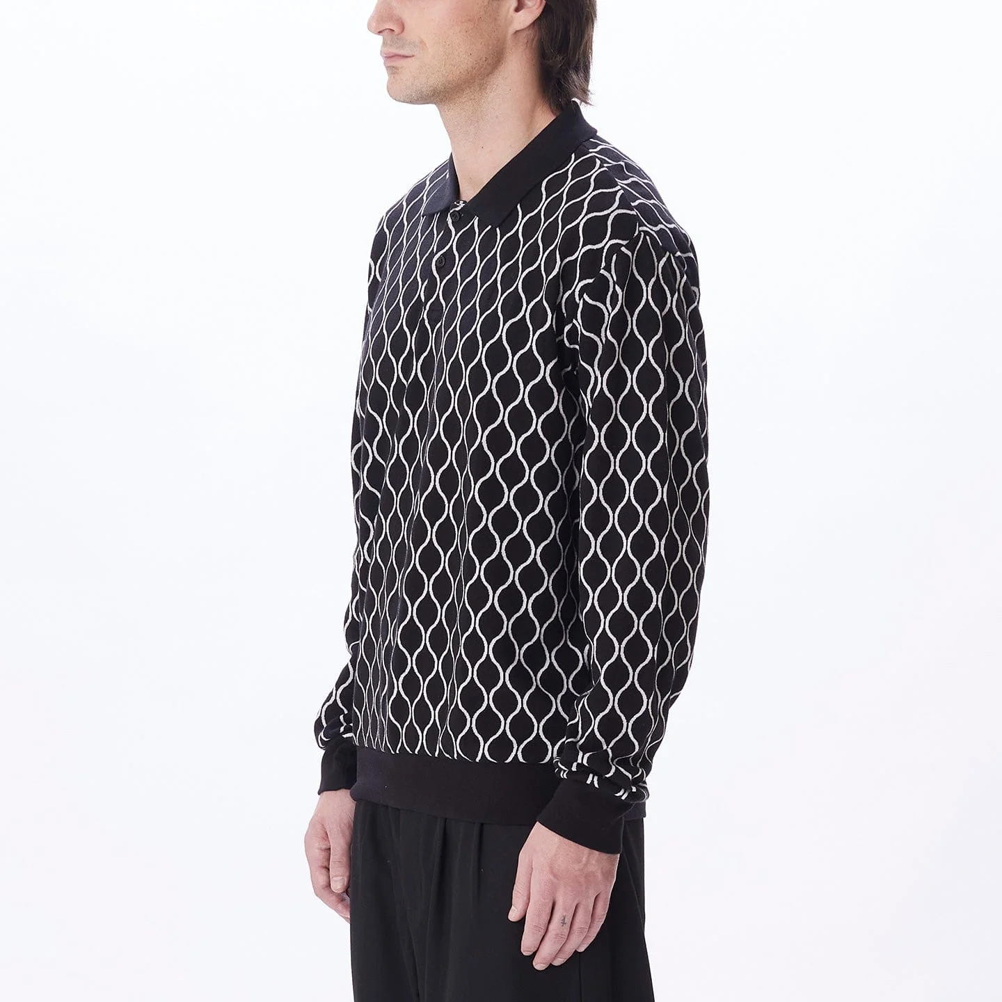 WINDMERE JAQUARD POLO LS - Image 3