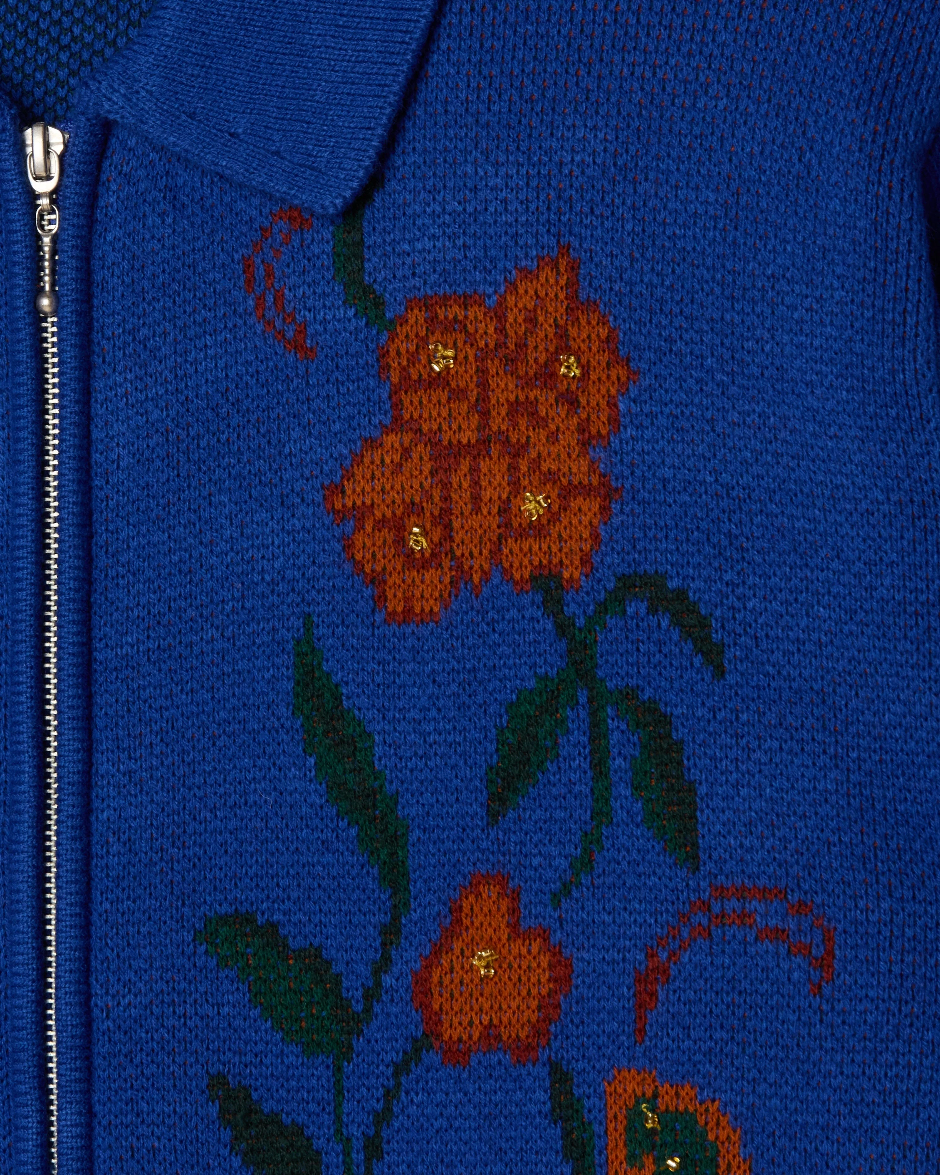 Obey Floral Zip Cardigan - Image 4