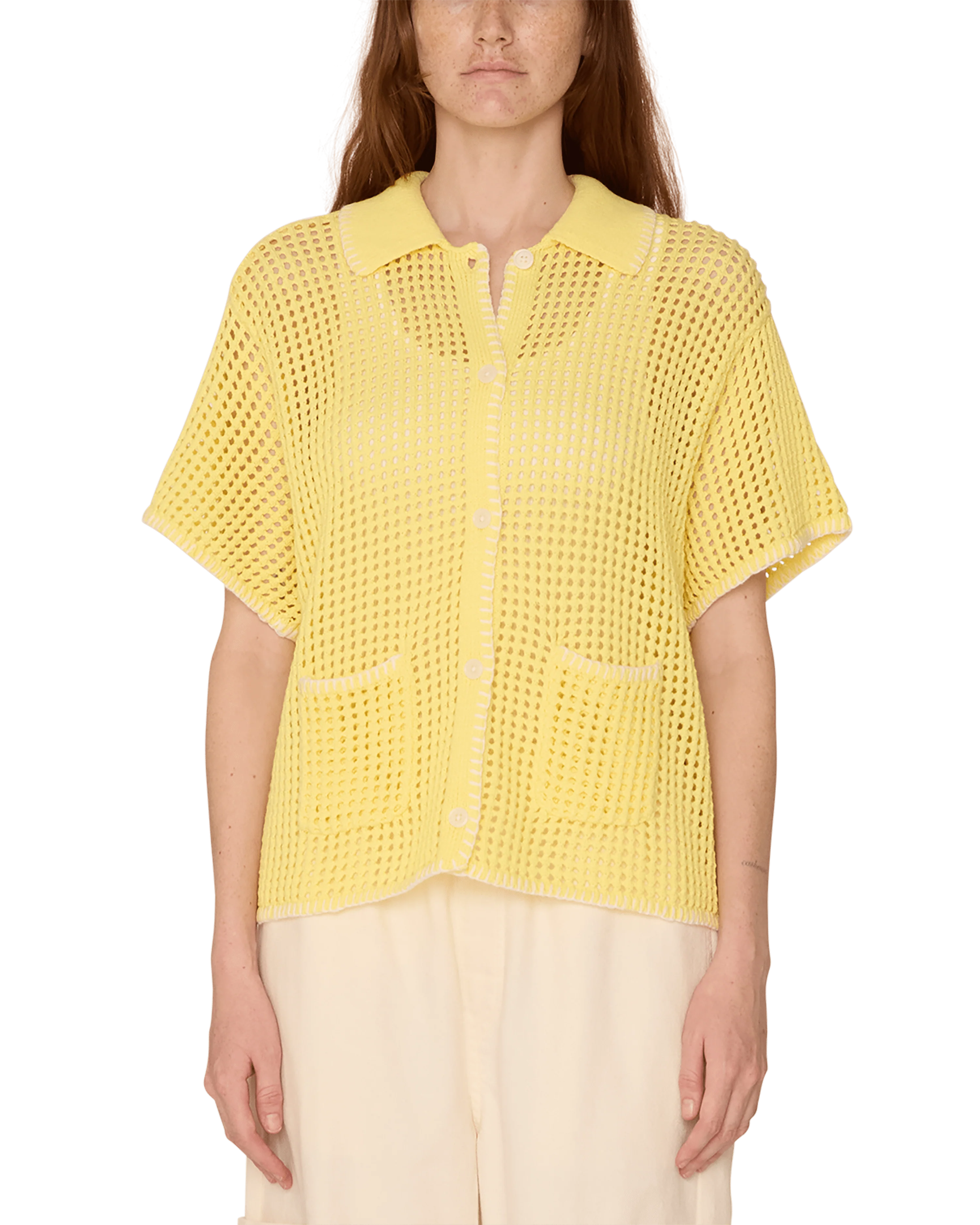 Pilar Crochet Ss Cardigan