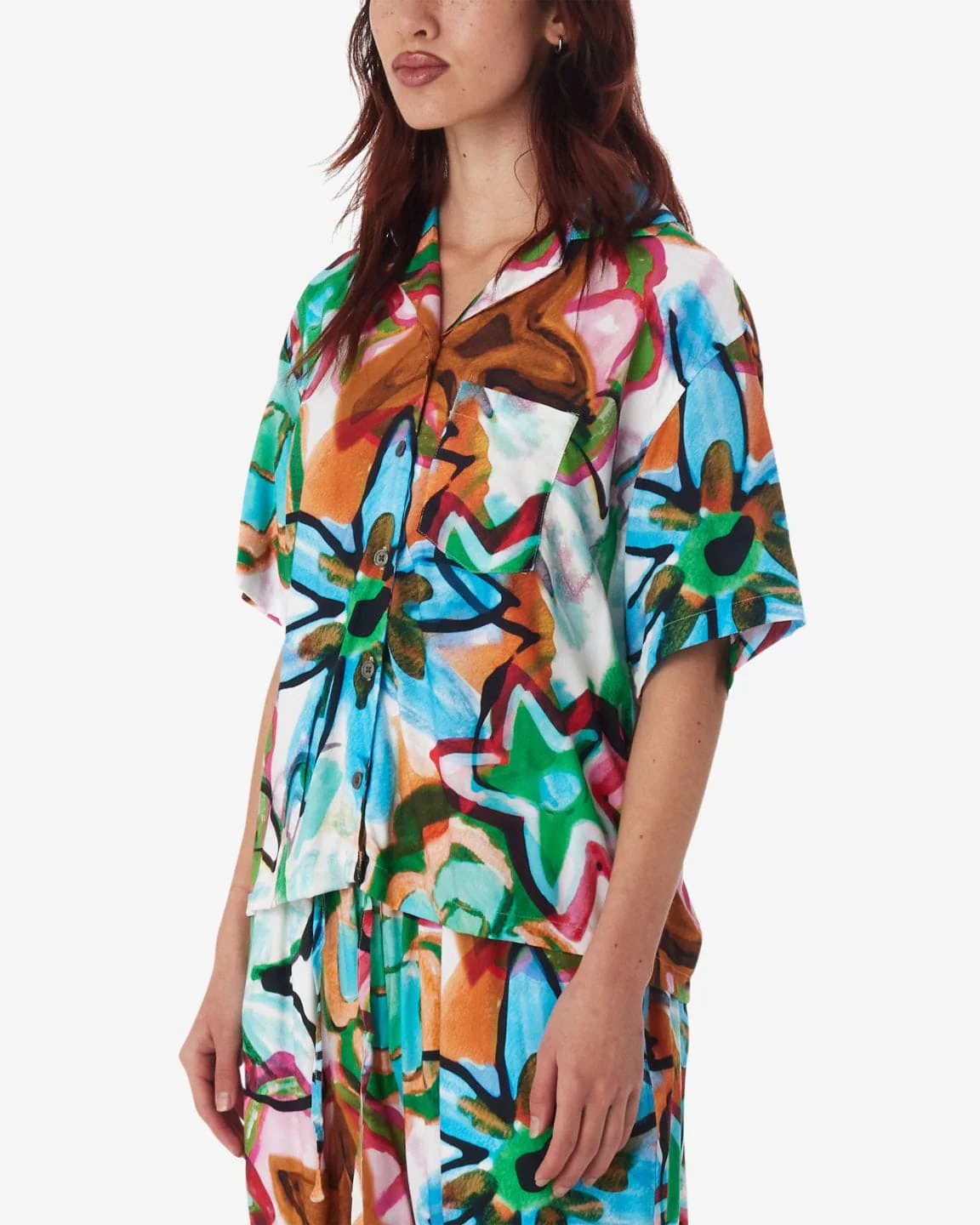 Marker Drawn Flower Shirt - Image 3