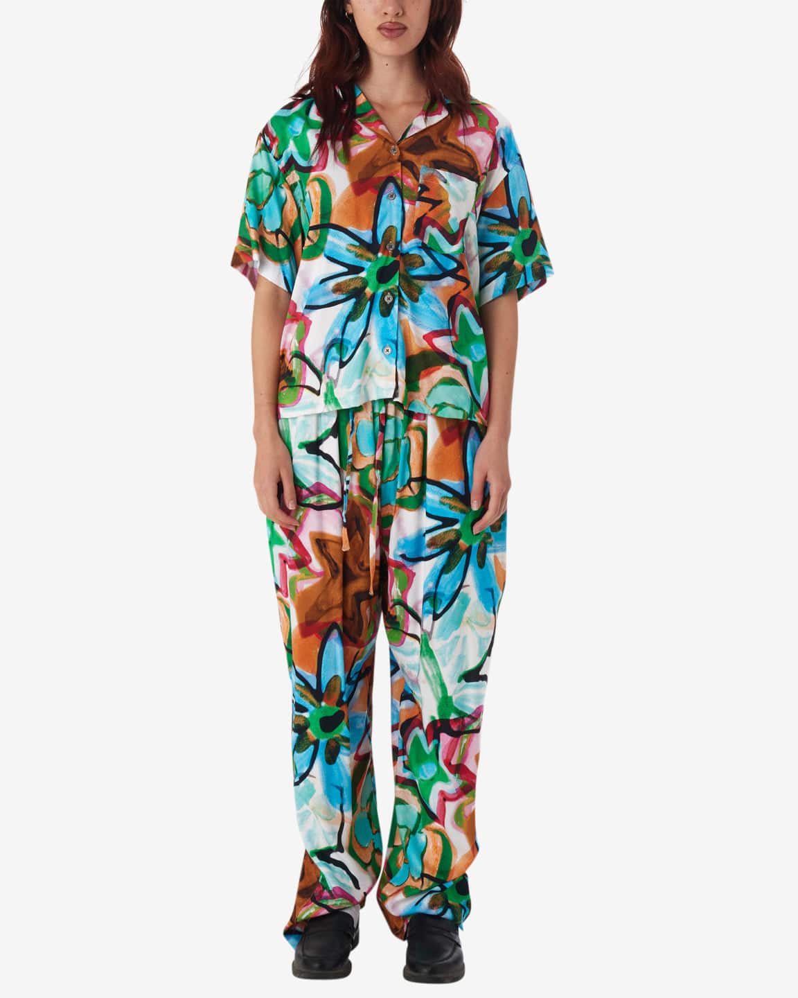 Marker Drawn Flower Shirt - Image 4