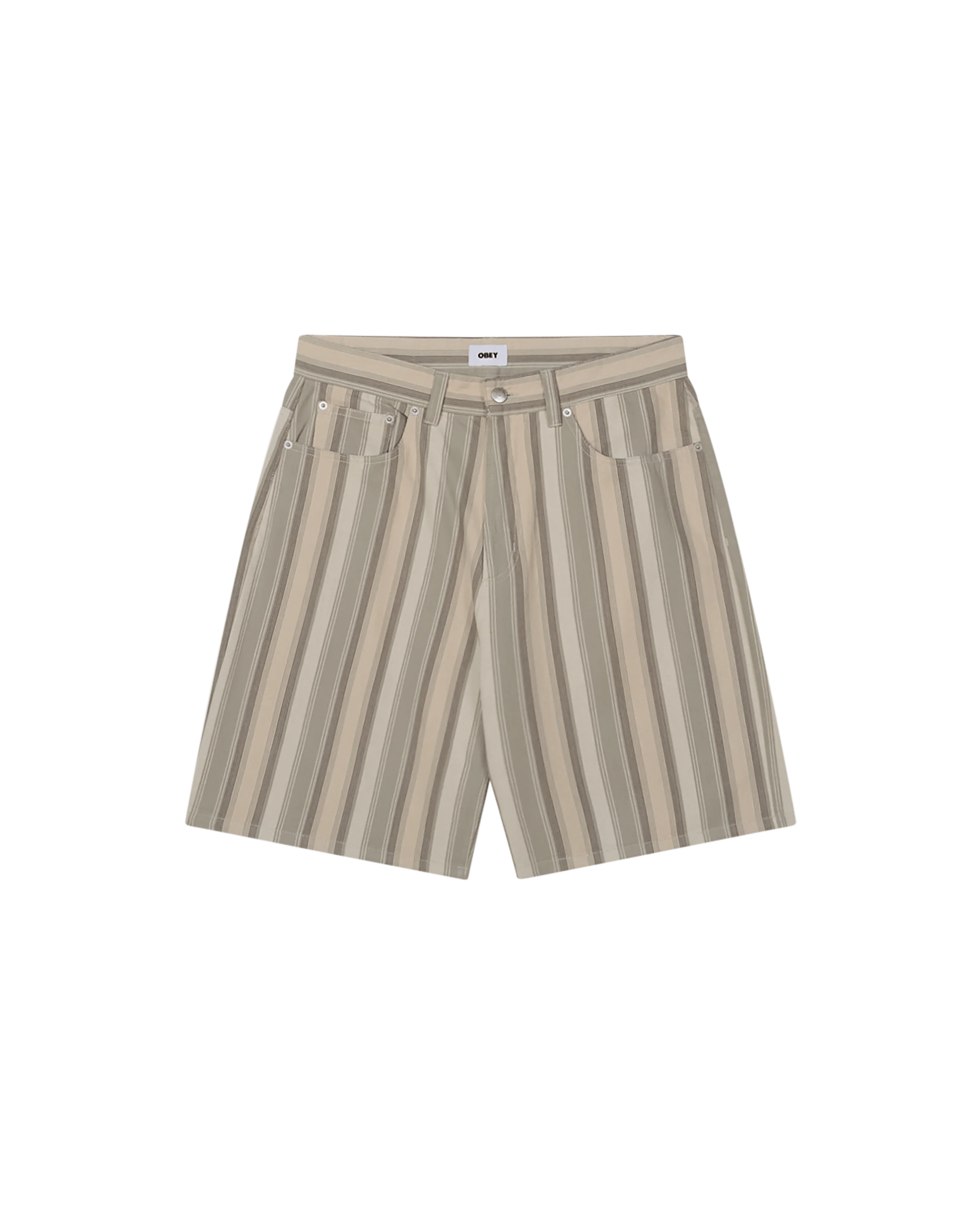 Baja Stripe Baggy Denim Short