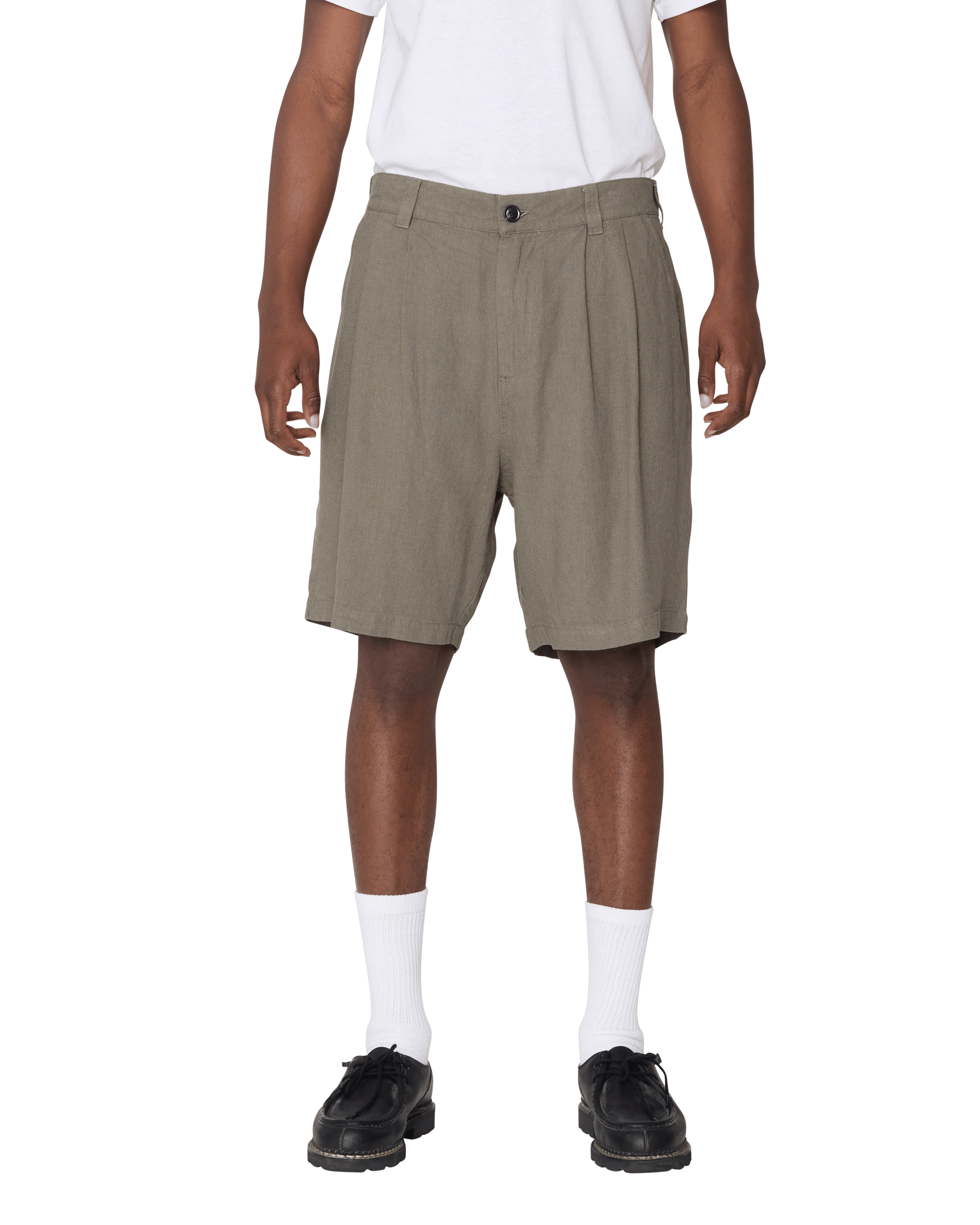 Foster Pleated Linen Short - Image 3