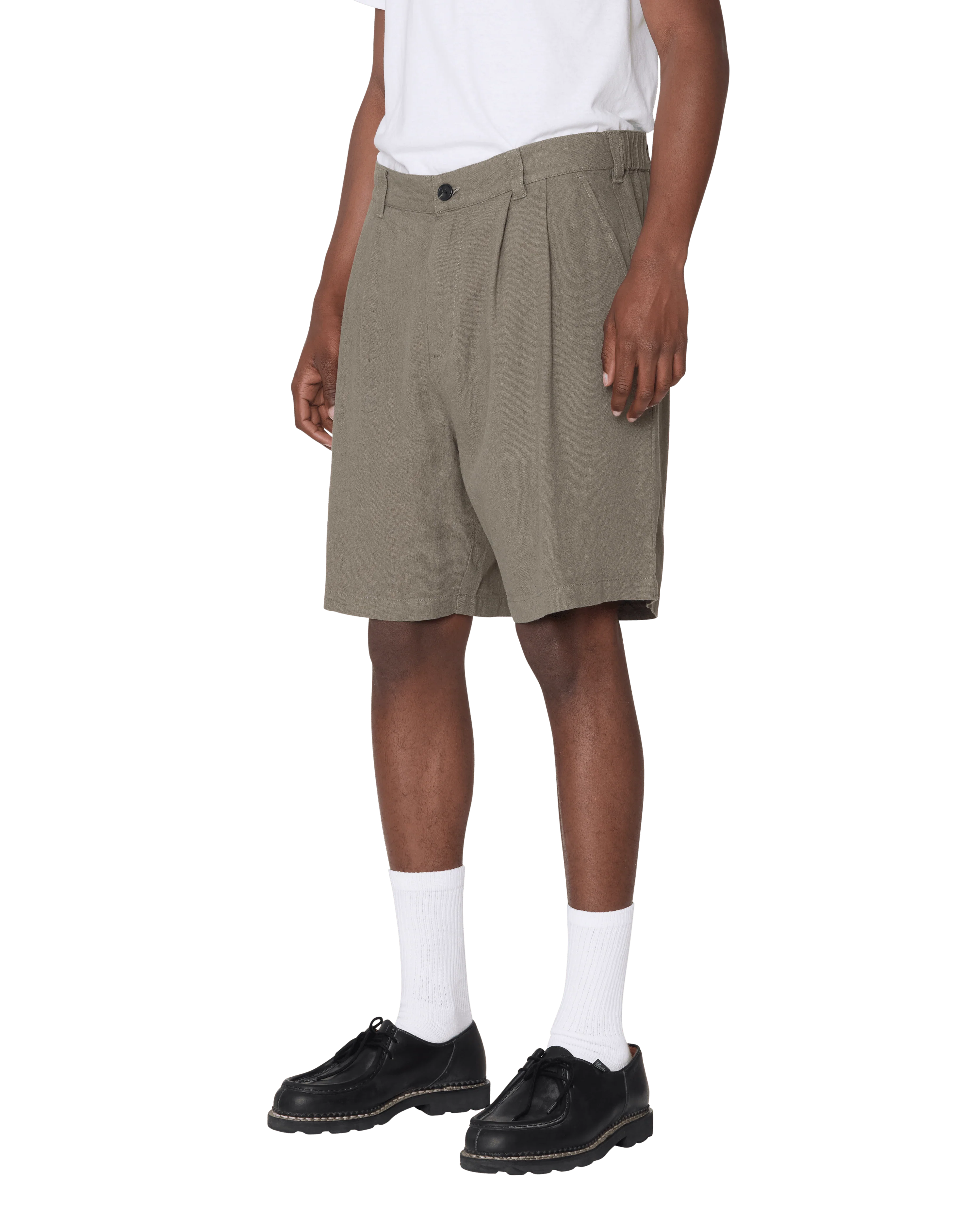 Foster Pleated Linen Short - Image 4