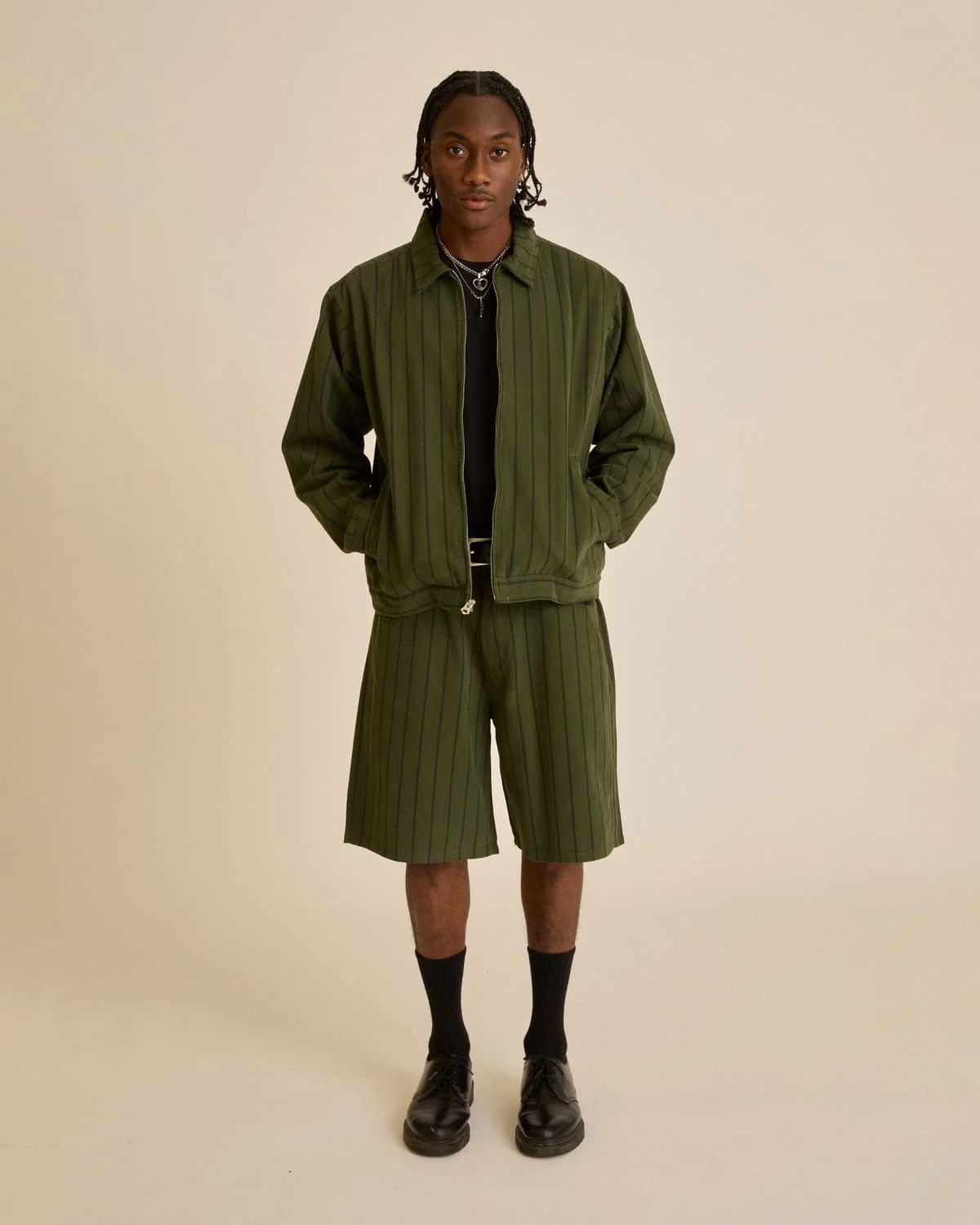 Stripe Baggy Denim Short - Image 2