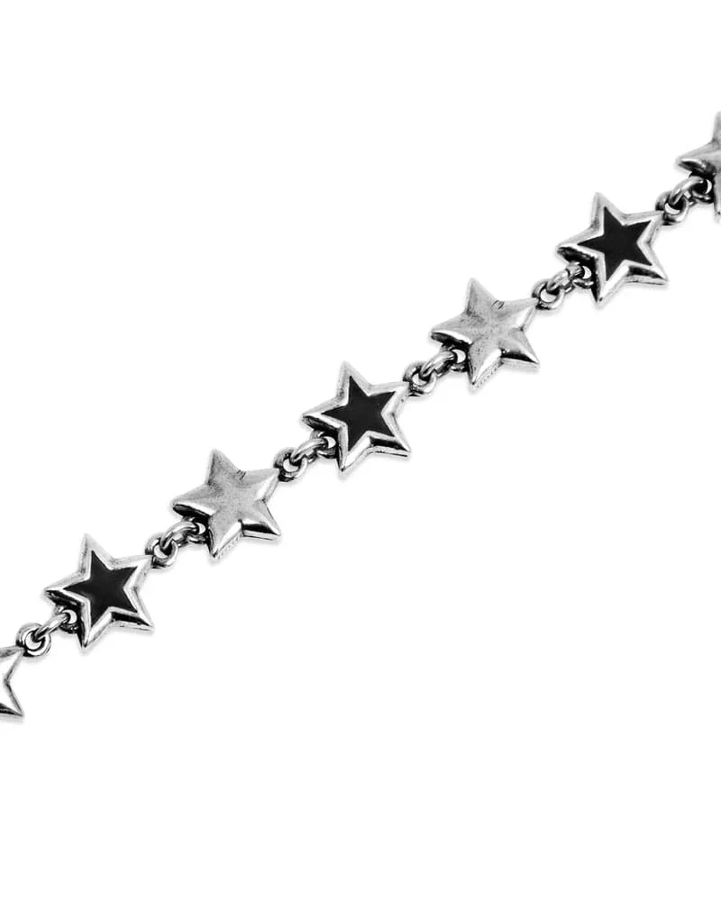 Black Enameled Stars Bracelet - Image 2