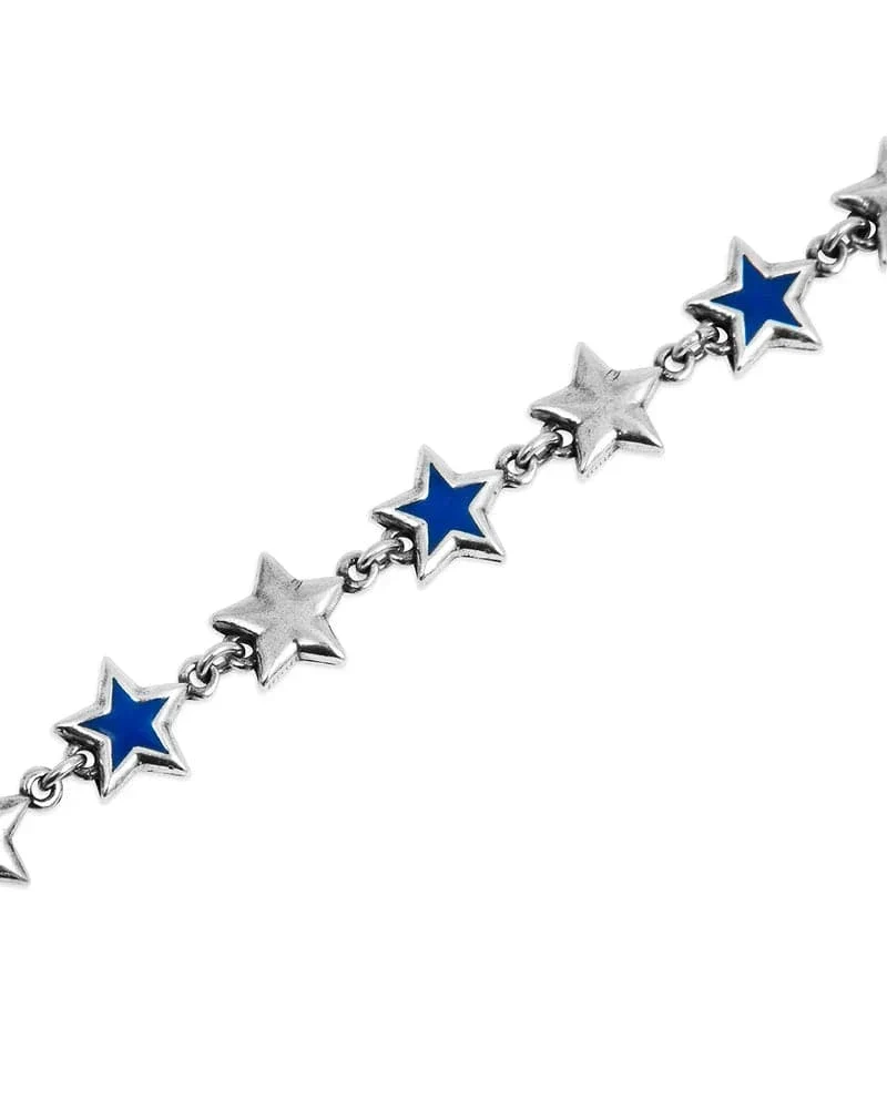 Blue Enameled Stars Bracelet - Image 3