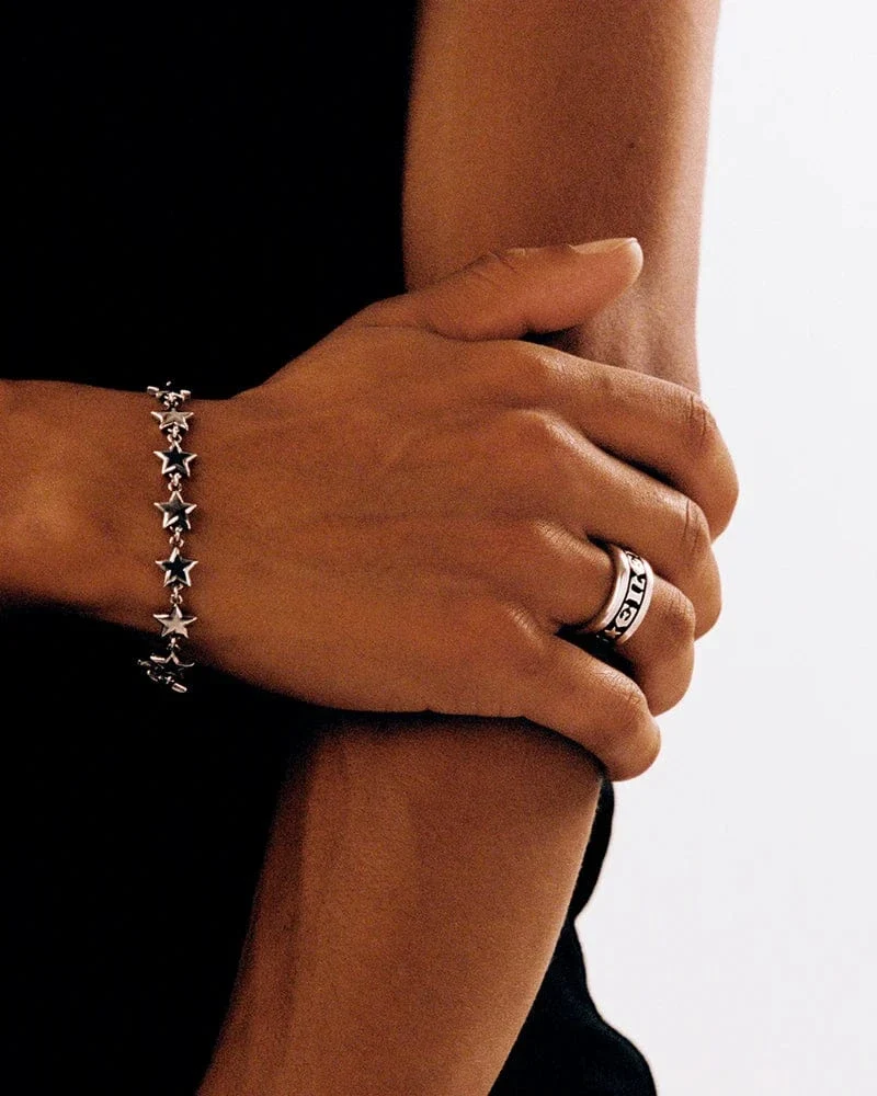 Blue Enameled Stars Bracelet - Image 4