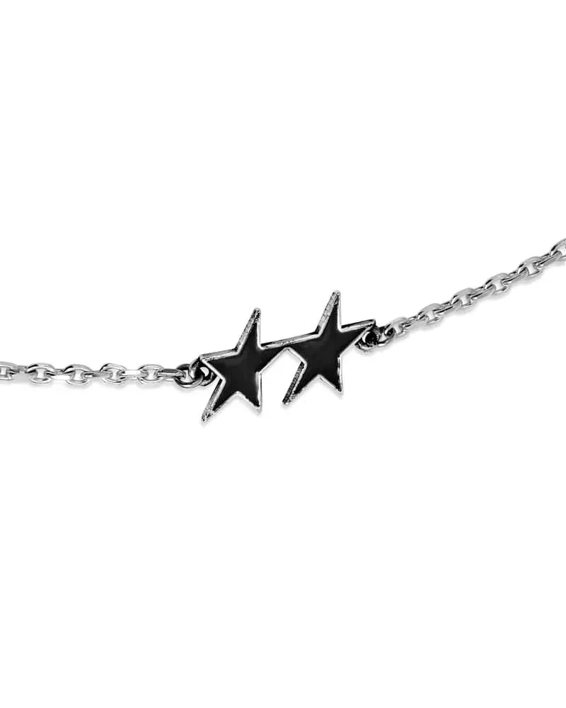 Black Enameled Icon Necklace - Image 3