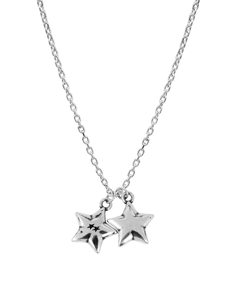 Two Stars Enameled Necklace - Image 3