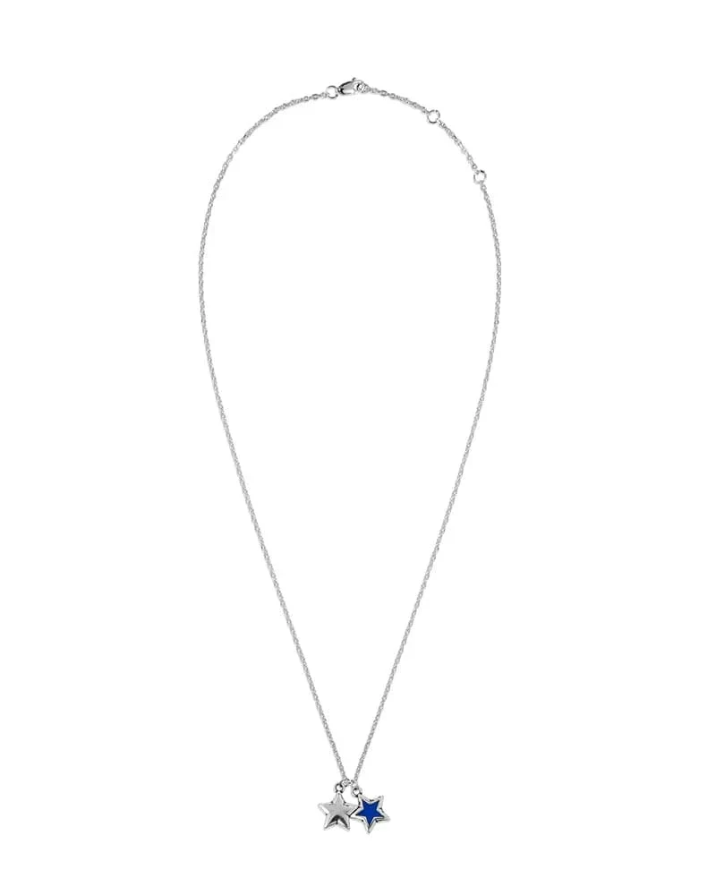Two Stars Enameled Necklace - Image 4