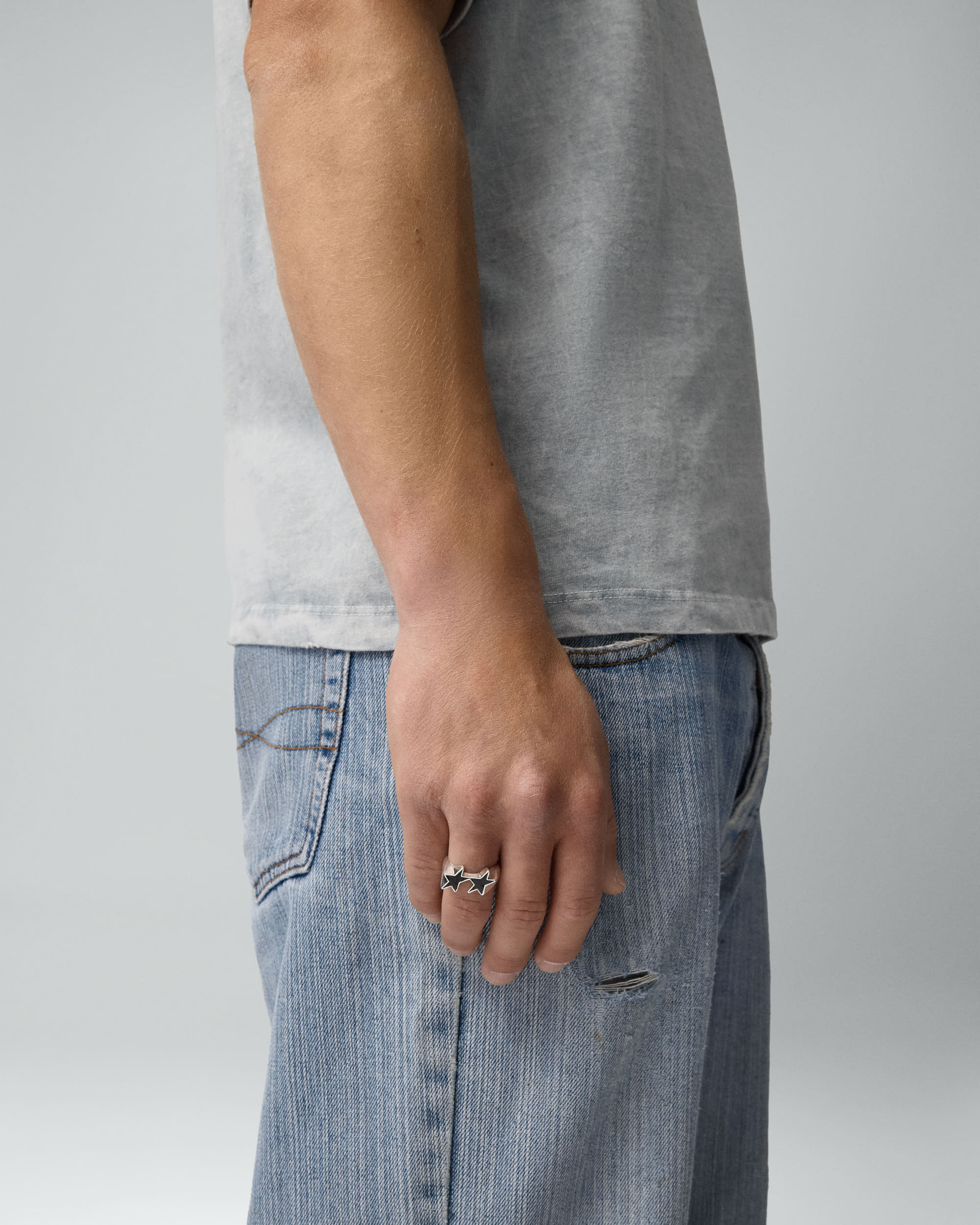 Icon Black Enameled Single Ring - Image 2